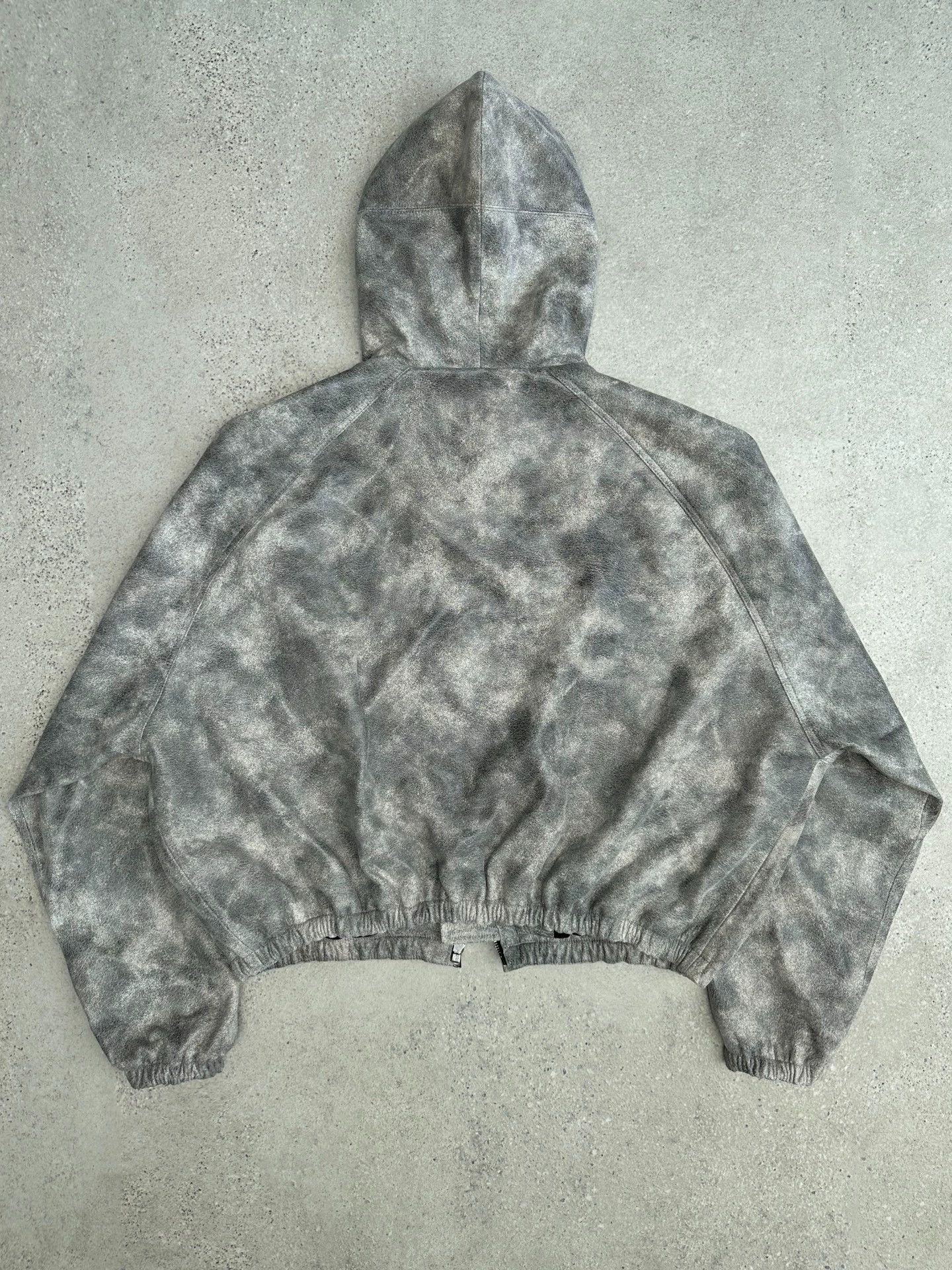 Other UNKNOWNWORLD Cracked Distressed Cowhide Boxy Short Hooded Bomber M Size US M / EU 48-50 / 2 - 3 Thumbnail