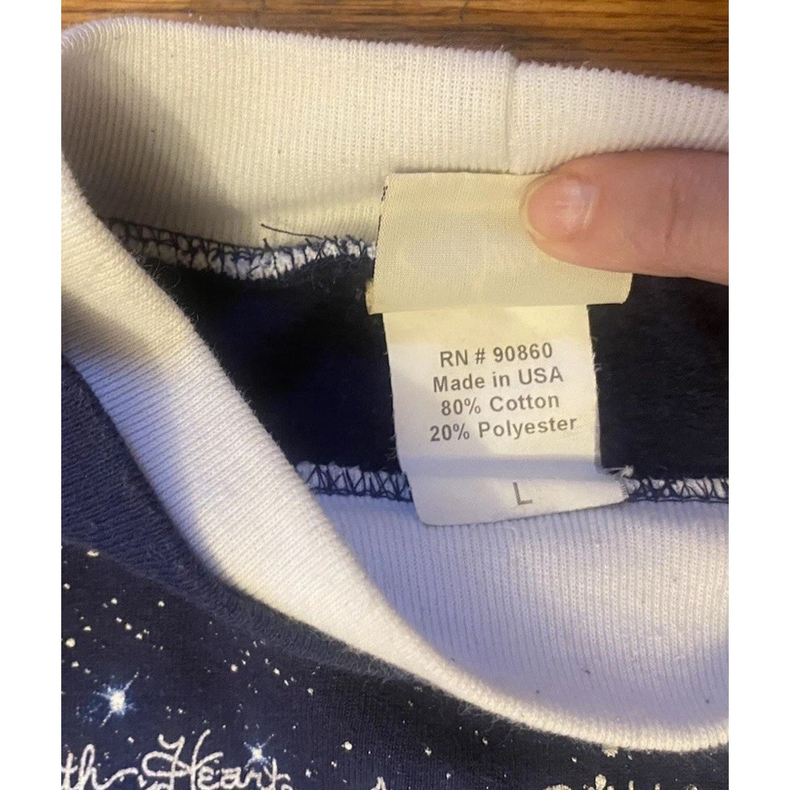 Vintage VTG Angel Snow Nature Sweatshirt L Classic AOP Blue Pullover Size US L / EU 52-54 / 3 - 4 Thumbnail