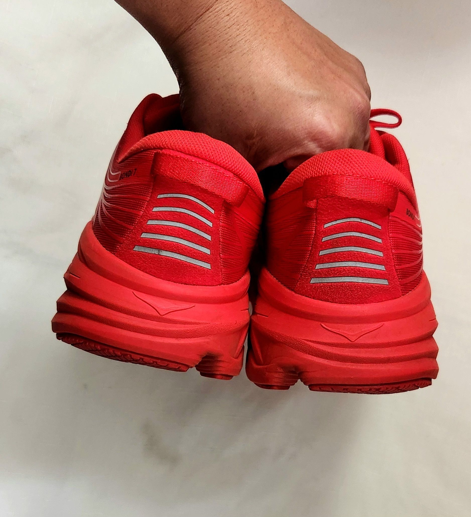Hoka HOKA ONE ONE Bondi 7 High Risk Red 1110518-HRRB RARE SZ 11 Size US 11 / EU 44 - 8 Thumbnail