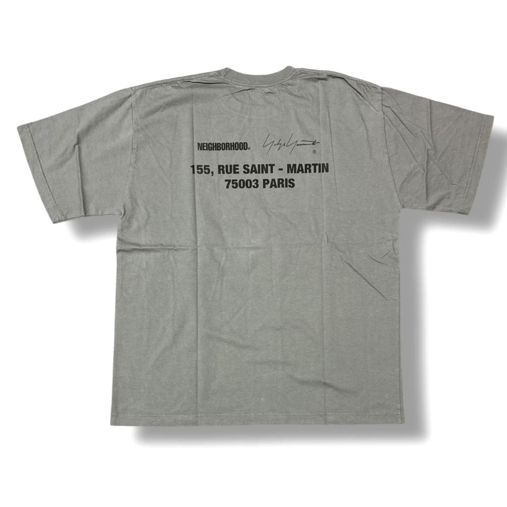 Yohji Yamamoto Yohji Yamamoto POUR HOMME × NEIGHBORHOOD T-Shirt XL Gray Short Sleeve Mens Regular Cotton White? Size US XL / EU 56 / 4 - 2 Thumbnail