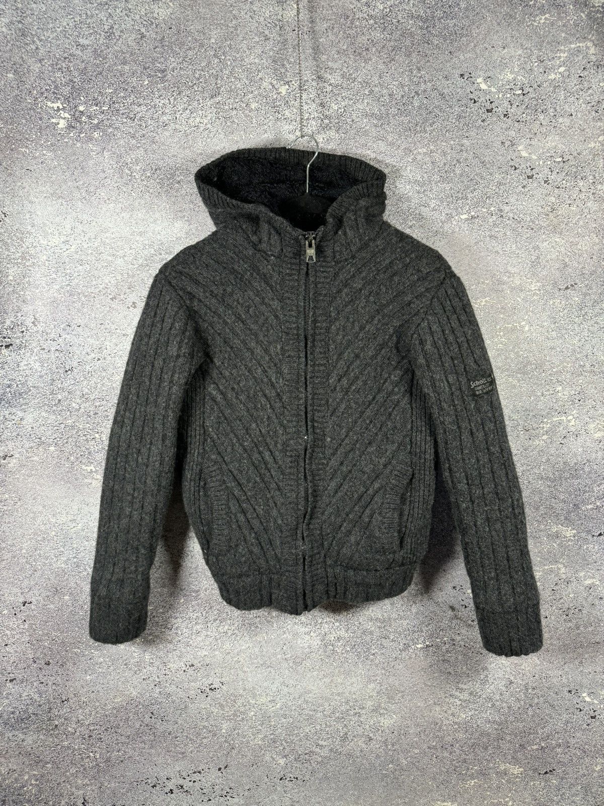 Schott × Vintage Vintage Schott NYC Wool Hooded Gray Jacket Large Military Size L / US 10 / IT 46 - 1 Thumbnail