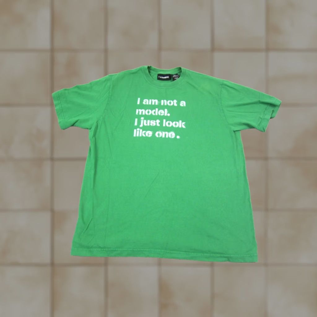 Vintage No Boundaries Shirt Adult Medium Green I Am Not A Model Funny Quote Casual Tee Shirt Mens Green Logo 2020s Size US M / EU 48-50 / 2 - 1 Thumbnail