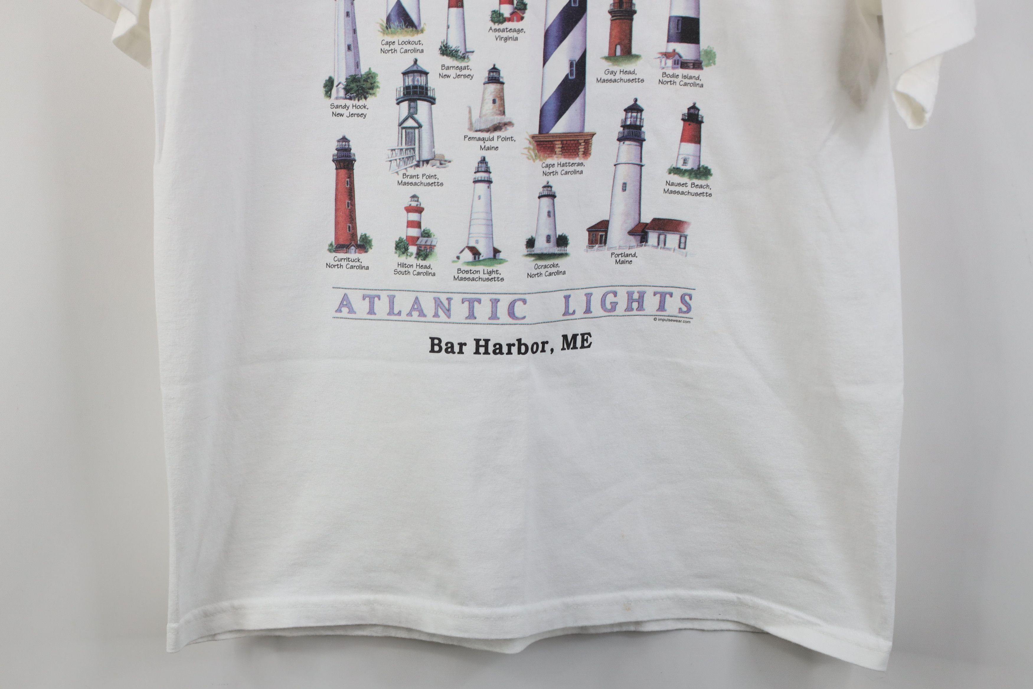 Vintage Vintage 90s Lights Bar Harbor Maine Lighthouse T-Shirt Size M / US 6-8 / IT 42-44 - 3 Thumbnail