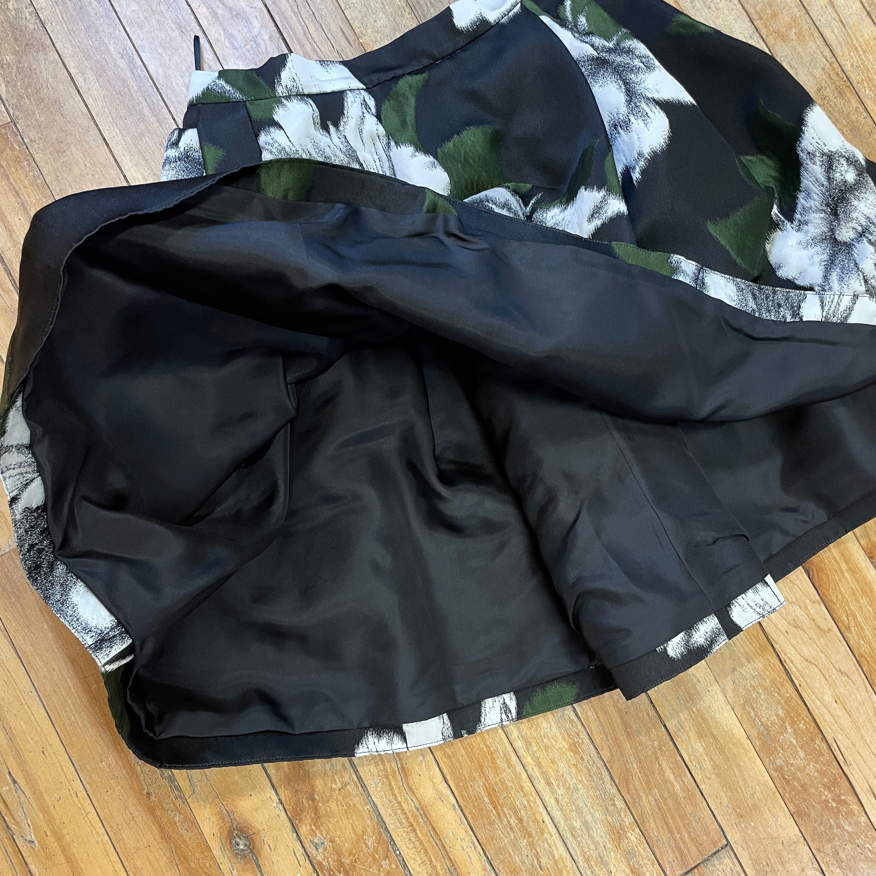 Lanvin Lanvin Fall '13 Vintage Designer Moody Floral Statement Skirt Made In France Size 29" Size 29" - 6 Thumbnail