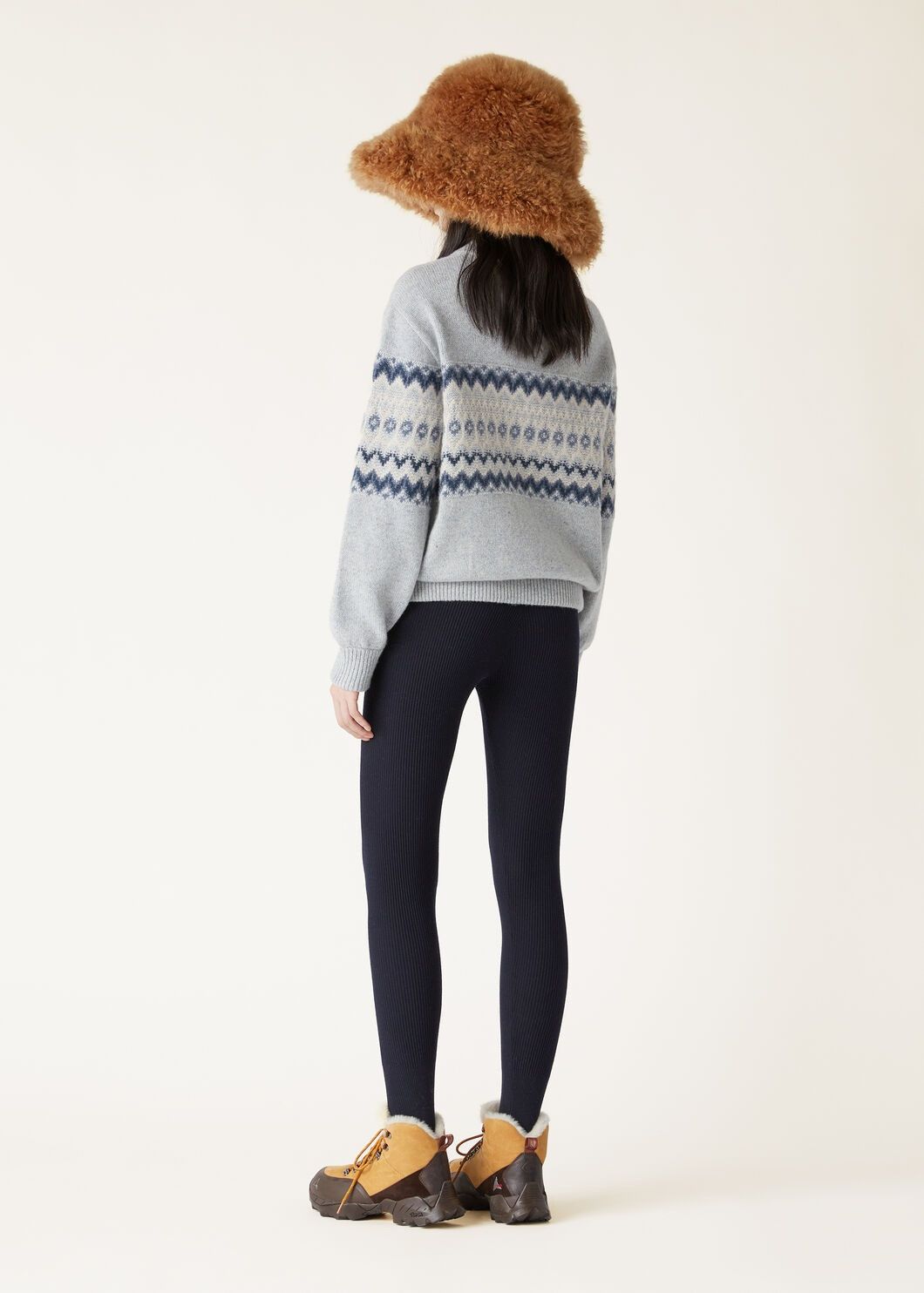 Loro Piana o1w1db10825 FAO6313 Alpe Pile Bomber Sweater in Light Blue Size XS / US 0-2 / IT 36-38 - 5 Thumbnail