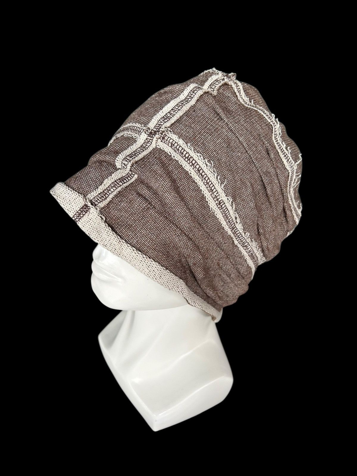 Japanese Brand × Kapital × Vintage Japanese Punk Bondage Style Distressed Big Beanie Hats Rare☠️ Size ONE SIZE - 3 Thumbnail