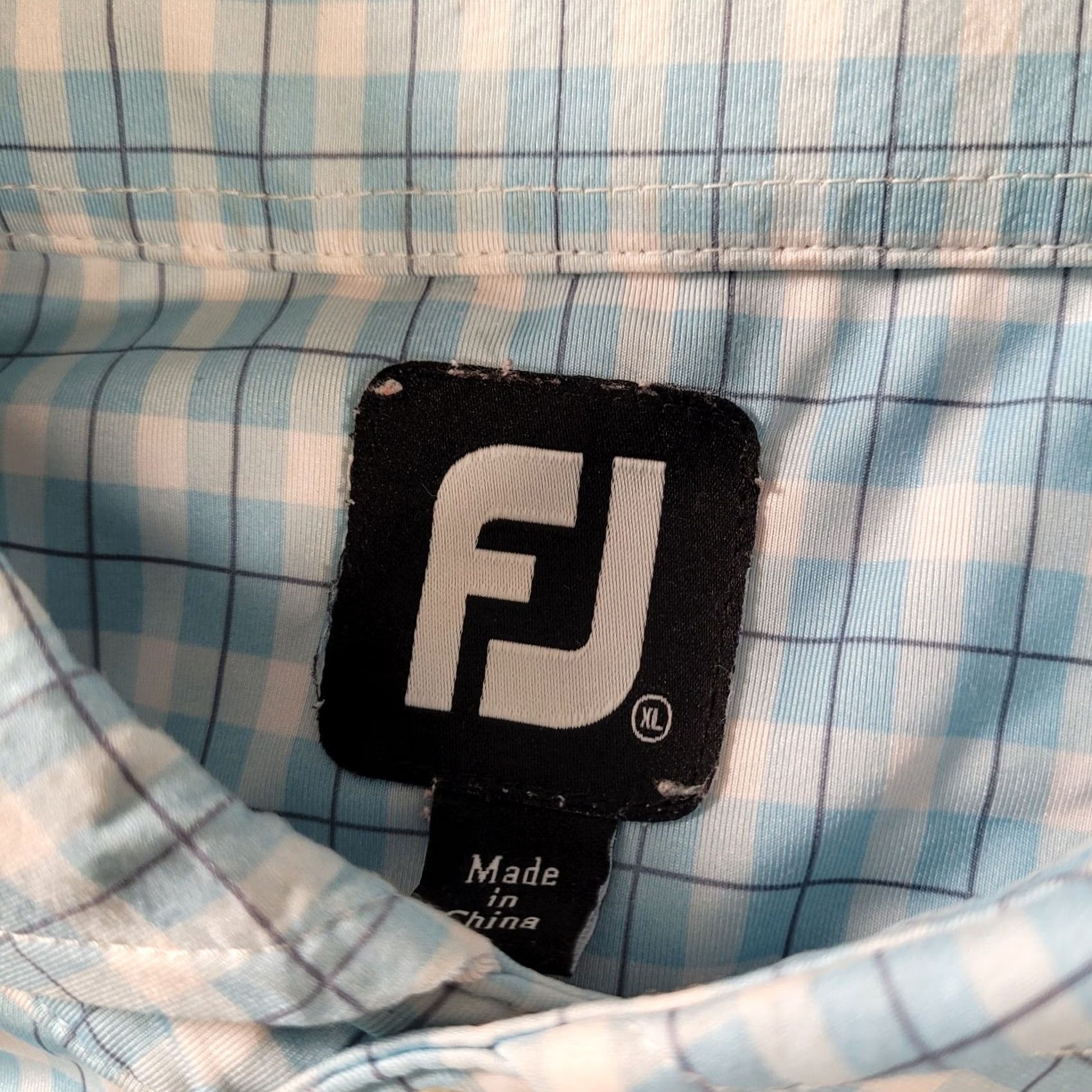 Footjoy Foot Joy FJ Performance Polo Shirt Mens Geometric Stretch XL Logo Blue Size US XL / EU 56 / 4 - 4 Thumbnail