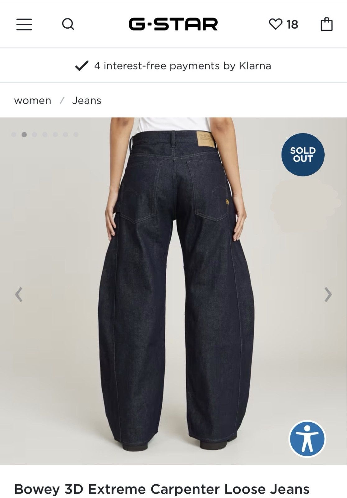 G-Star Bowey 3D Extreme Carpenter Loose Jeans Size US 30 / EU 46 - 3 Thumbnail