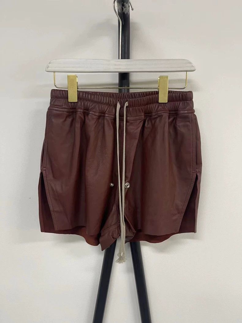 Rick Owens rick owens Leather shorts 2504-Nextarrow Size US 38 / EU 54 - 1 Thumbnail