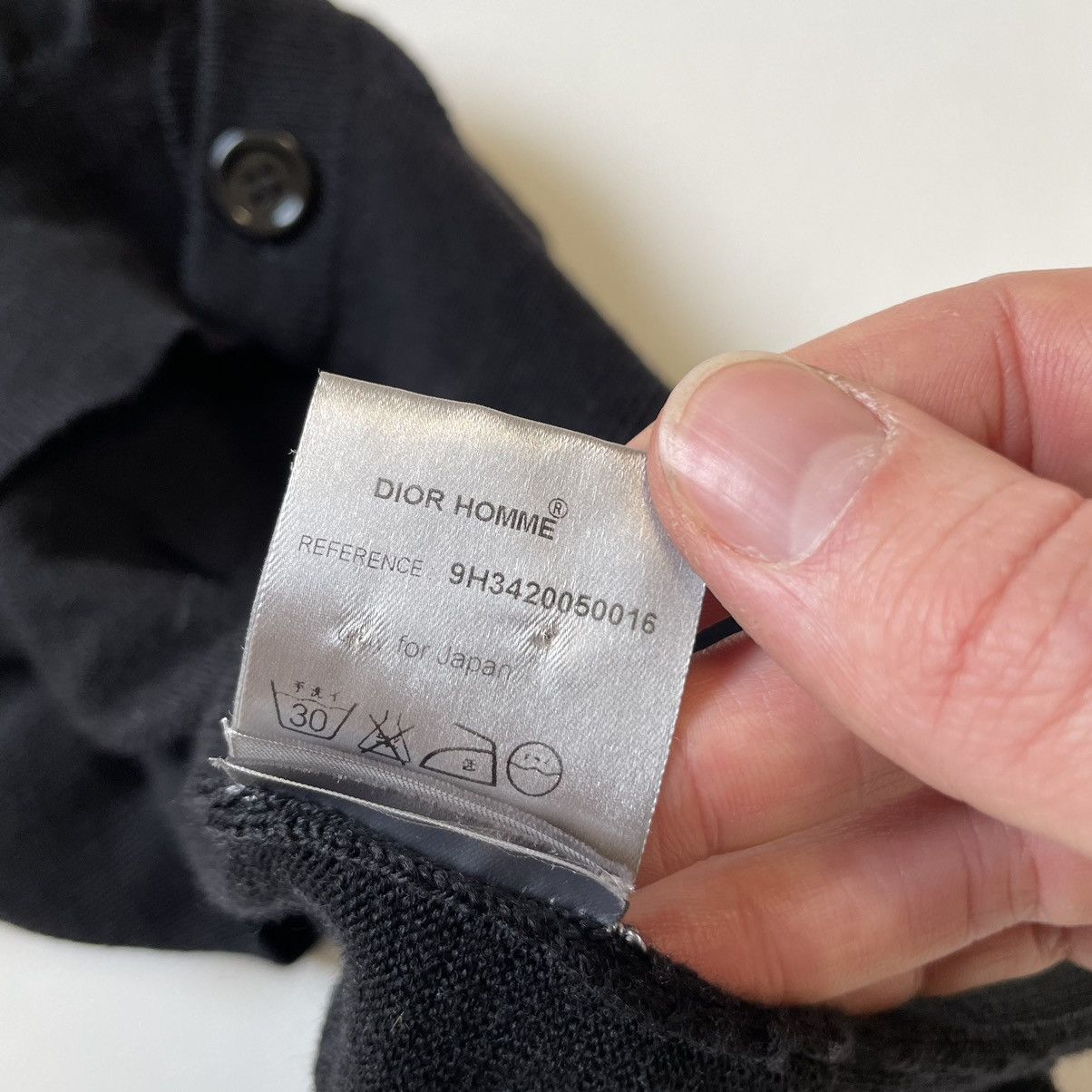 Dior × Hedi Slimane A/W 06 Black Distressed Wool Cardigan Size US M / EU 48-50 / 2 - 11 Thumbnail
