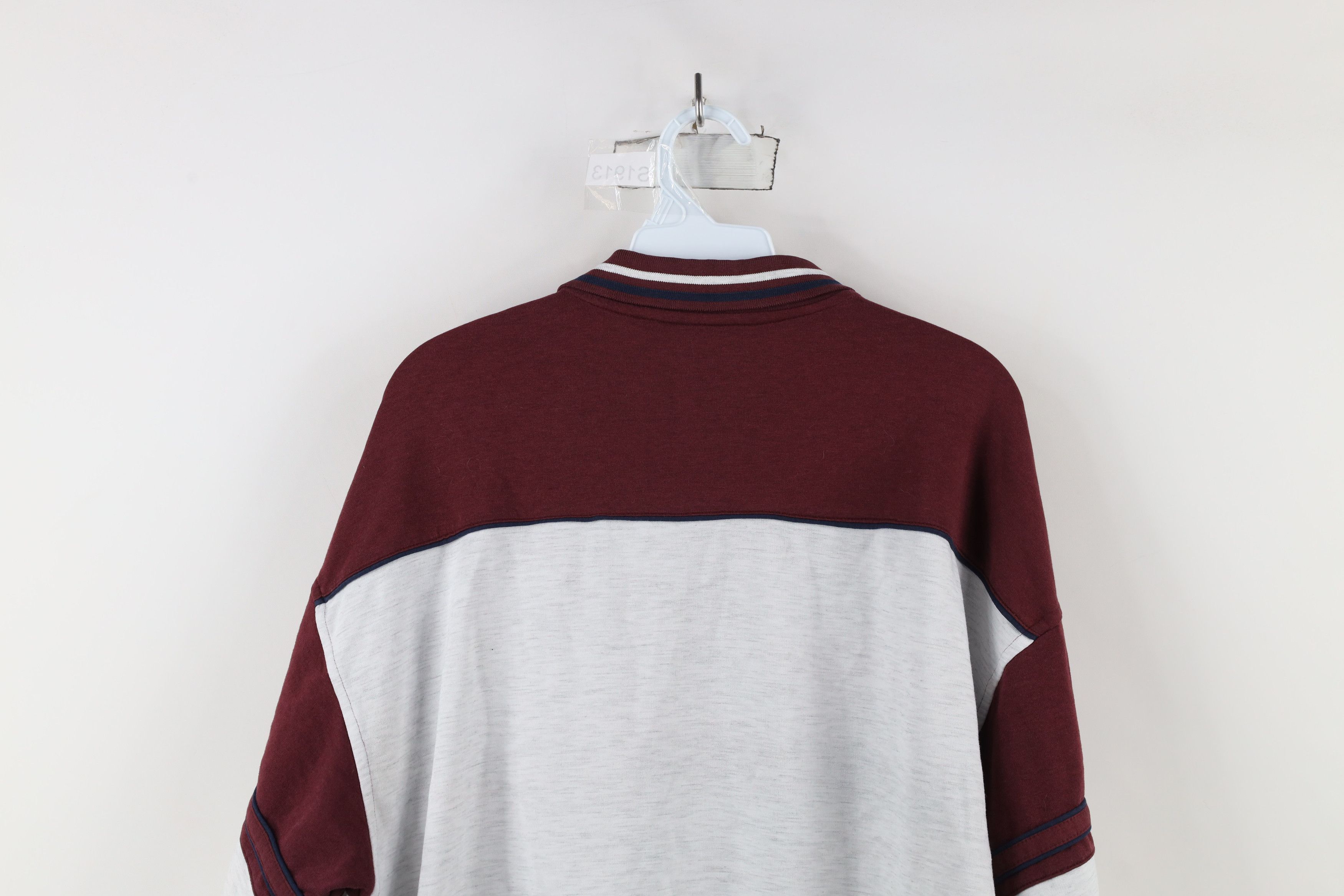 Vintage Vintage 90s Streetwear Block Pullover Long Sleeve Rugby Polo Size US XL / EU 56 / 4 - 10 Thumbnail