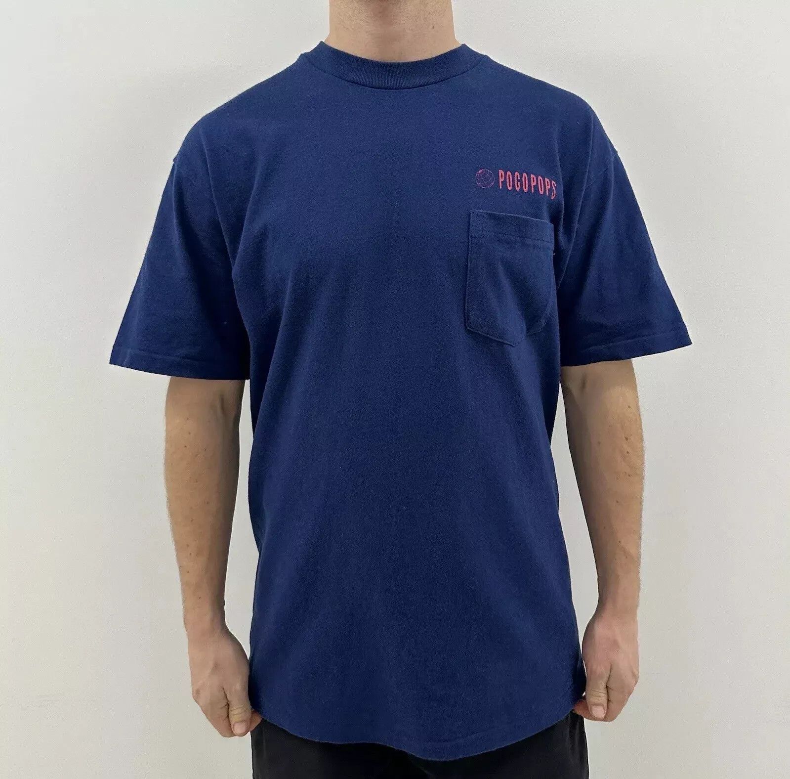 Hanes VINTAGE 1990s POGO POPS NORWAY BAND SHIRT POP SINGLE STITCH Size US L / EU 52-54 / 3 - 1 Thumbnail