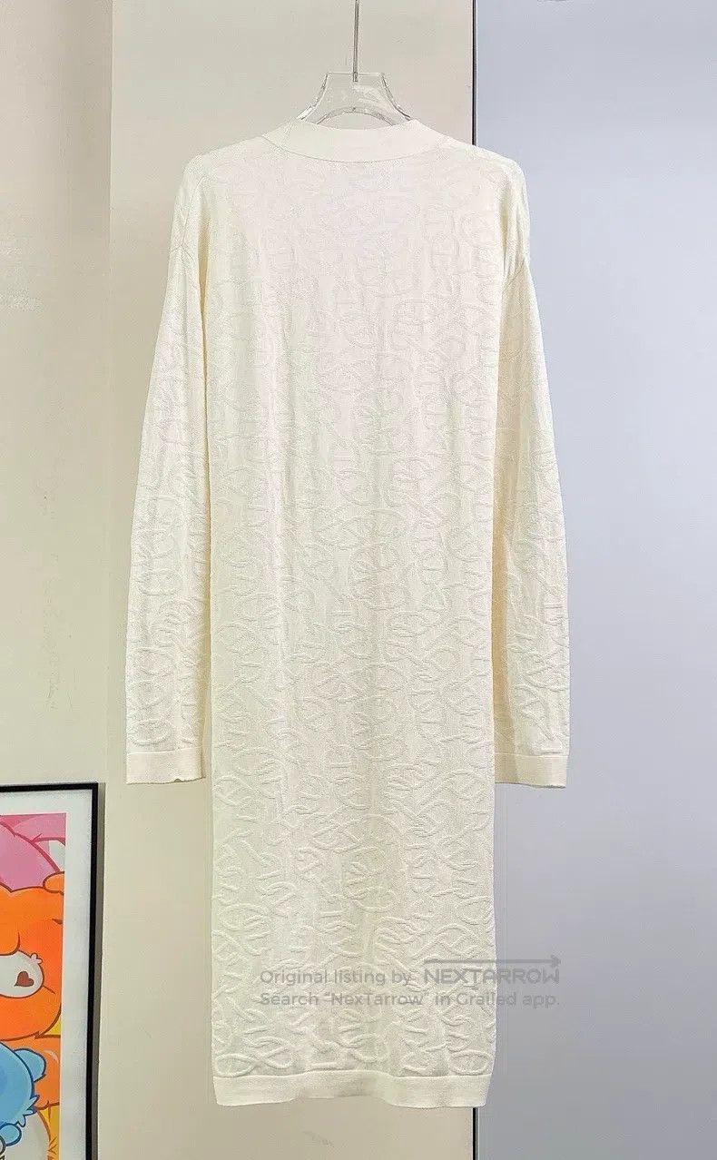 Hermes Hermes Beige Pig Nose Full-printed Long Knit Cardigan Jack Size XS / US 0-2 / IT 36-38 - 2 Thumbnail