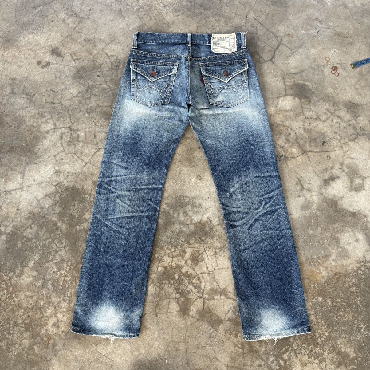 Edwin W33x31.5 Vintage Edwin 503 Faded Mud Wash Denim Jean Size US 33 - 9 Thumbnail
