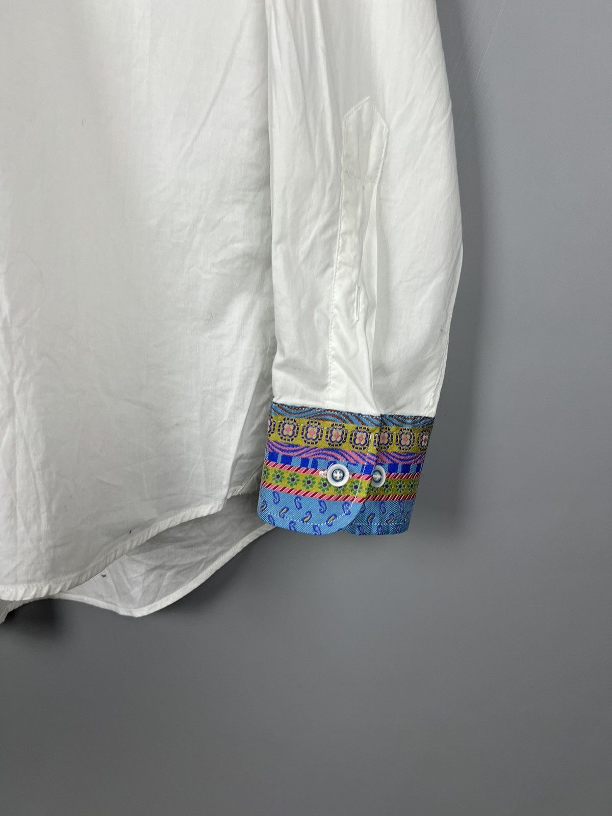 Etro (40) White Cotton shirt button up Etro Milano Size US M / EU 48-50 / 2 - 2 Thumbnail