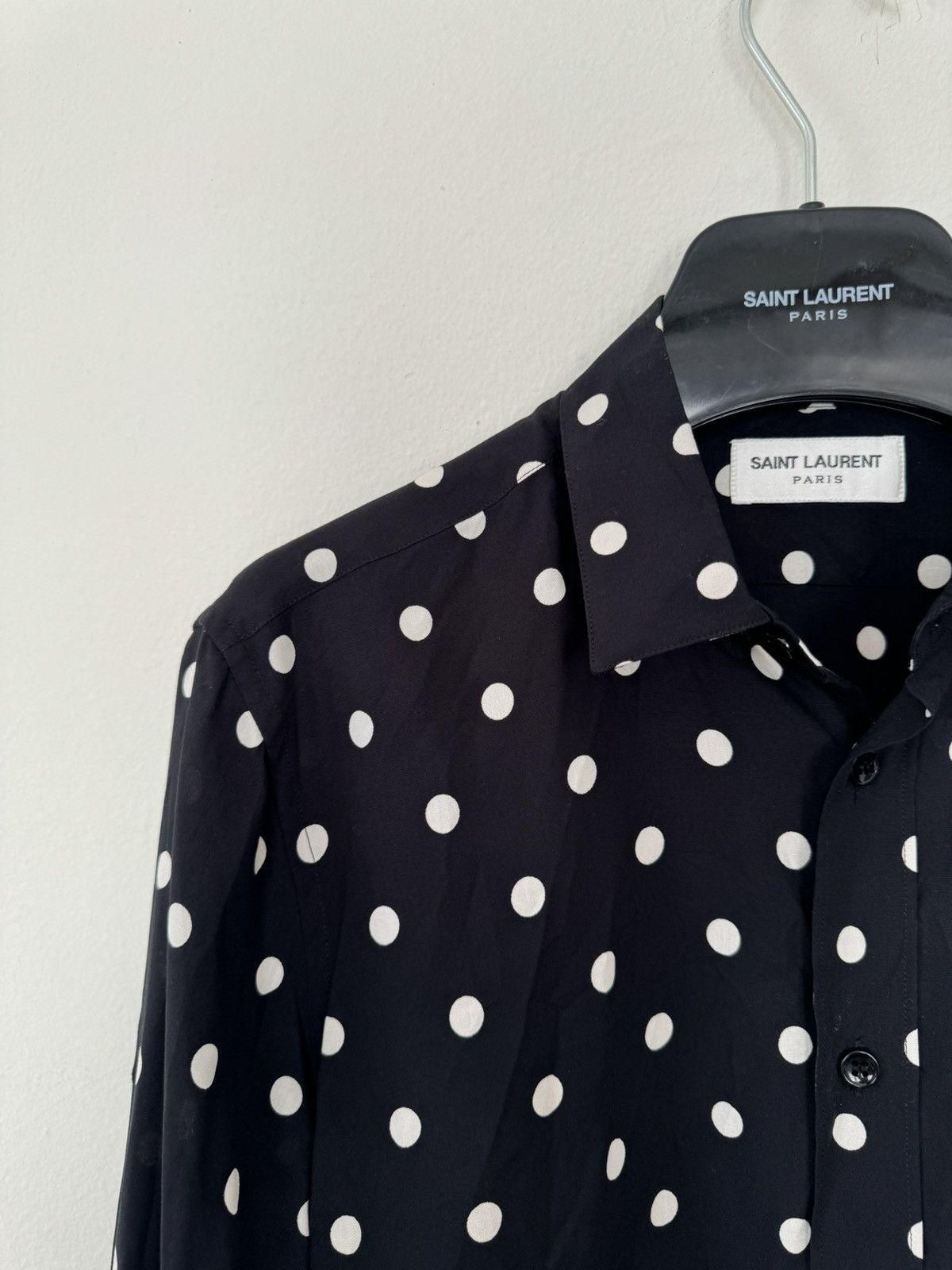 Hedi Slimane × Saint Laurent Paris Saint Laurent polka shirt 37 Size US S / EU 44-46 / 1 - 6 Thumbnail