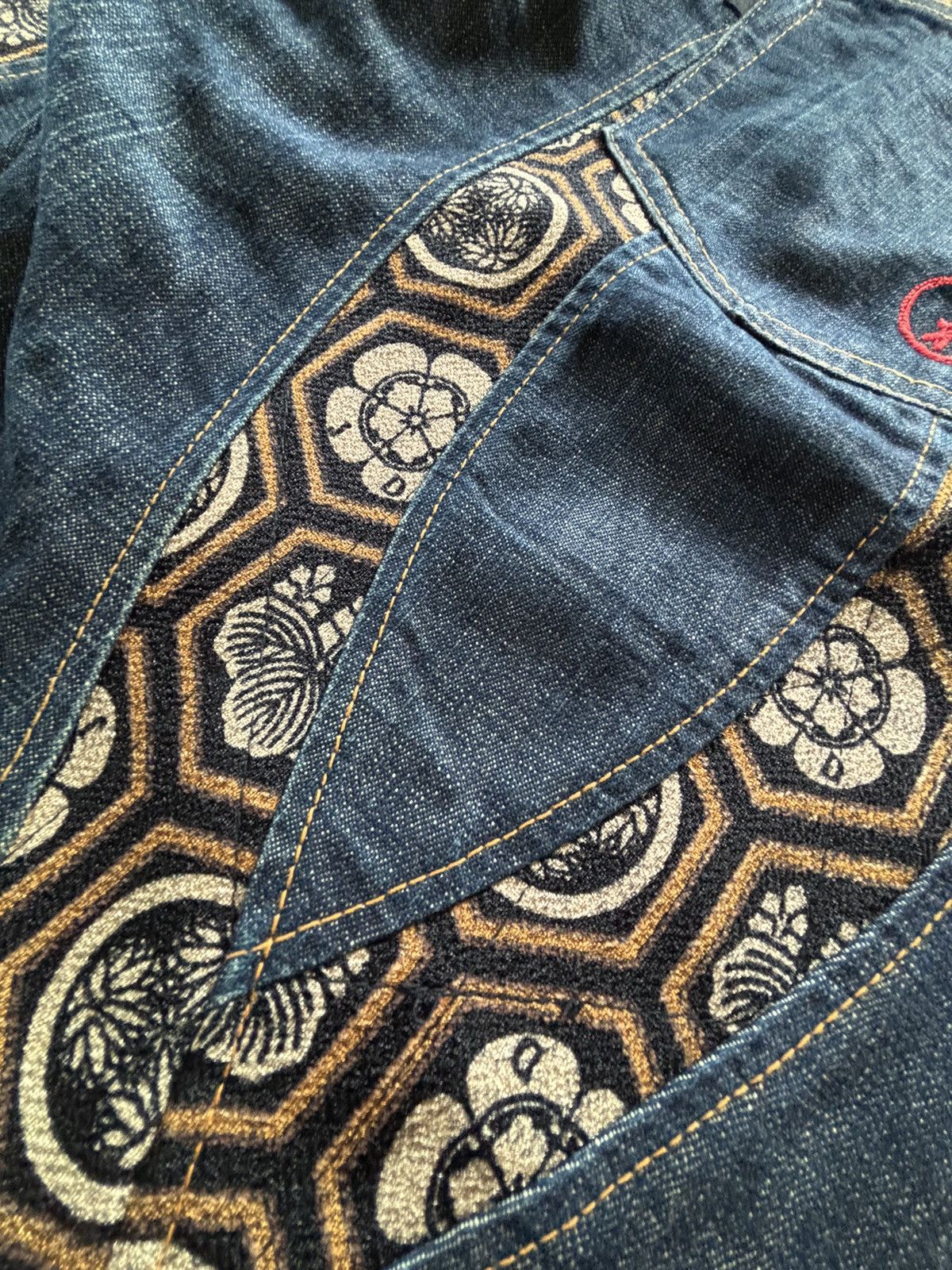 Japan Blue Juvenile Delinquent X Japan Blue Panelling Indigo Dyed Jeans Size US 38 / EU 54 - 9 Thumbnail