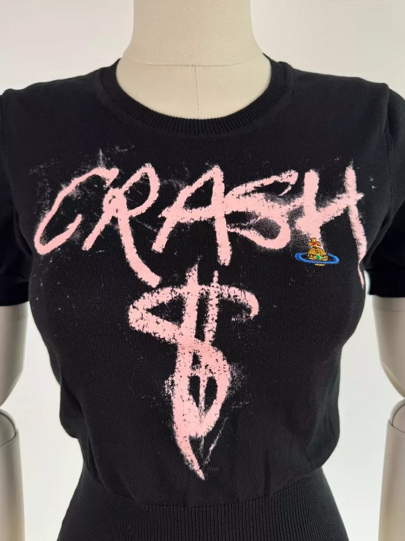 Vivienne Westwood Vivienne Westwood Black knit short-sleeved top Size S / US 4 / IT 40 - 2 Thumbnail