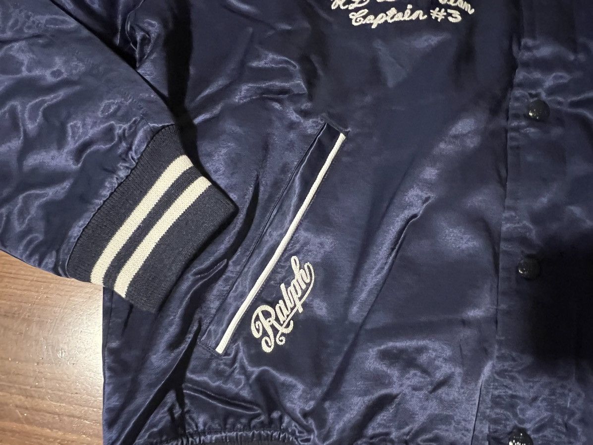 Polo Ralph Lauren Polo Ralph Lauren Satin Letterman Varisty Jacket Navy Large Size US L / EU 52-54 / 3 - 6 Thumbnail