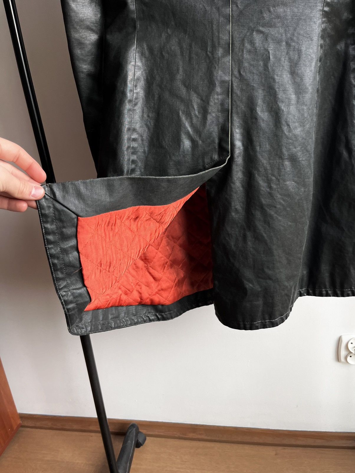Hussein Chalayan Archive rare Hussein Chalayan early 00s waxed canvas coat: Size US XS / EU 42 / 0 - 12 Thumbnail