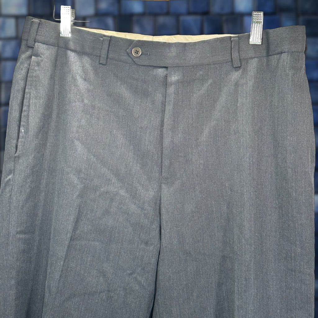Brooks Brothers Brooks Brothers Madison Dress Pants Men 36 Gray Wool Flat Front Straight Pockets Slim? (remove what?) Size US 36 / EU 52 - 1 Thumbnail