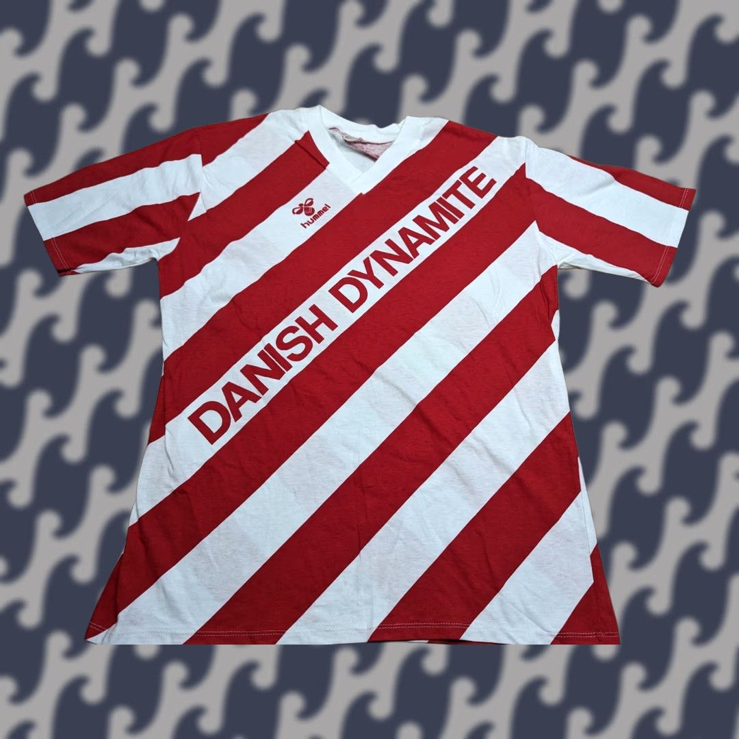 Hummel Hummel Danish Dynamite 1984-86 Vintage Football Shirt Mens Size L Cotton Euro Size US L / EU 52-54 / 3 - 1 Thumbnail