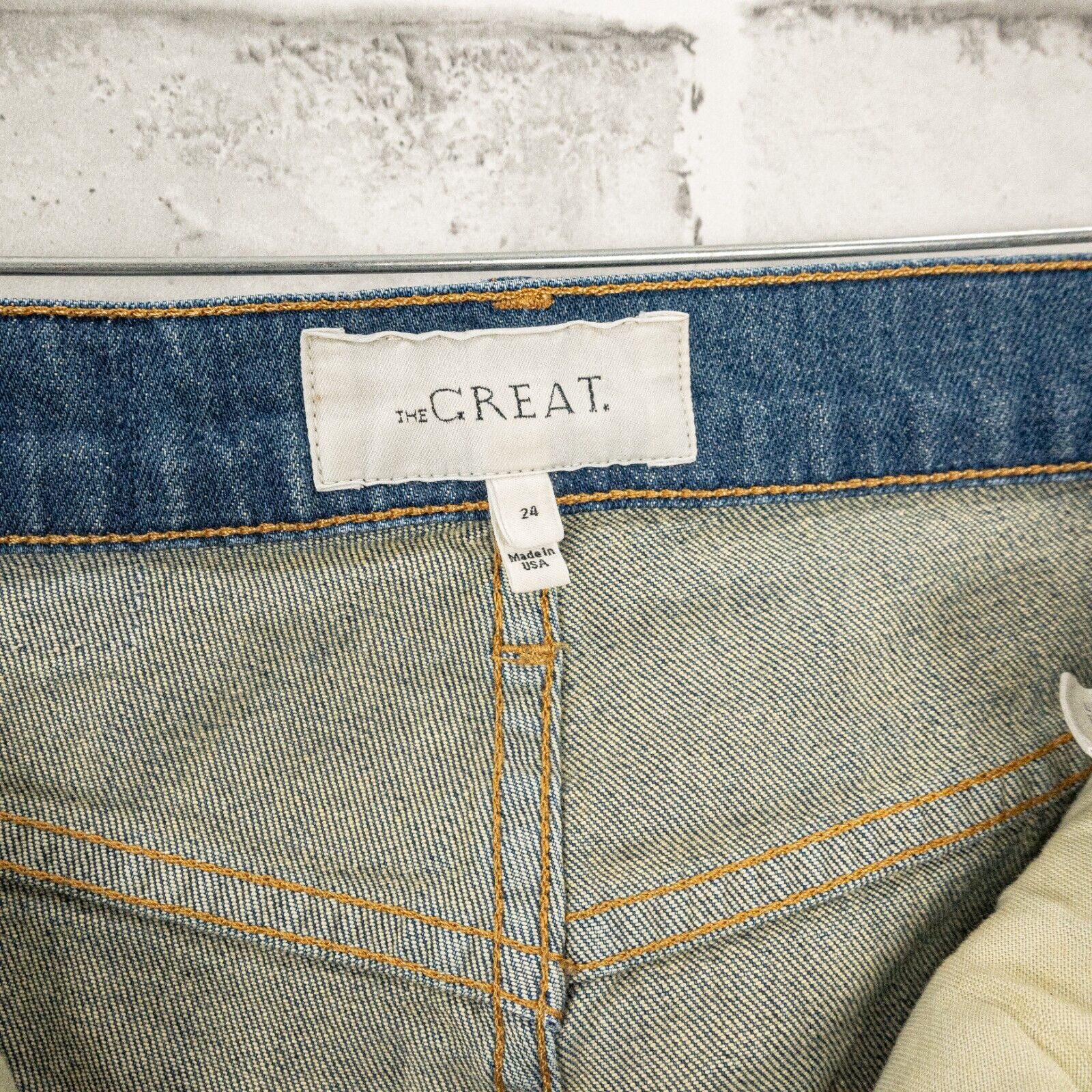 THE GREAT The GREAT. The Straight A Denim Jeans Ankle Crop in Blue Size 24" / US 00 / IT 34 - 2 Thumbnail