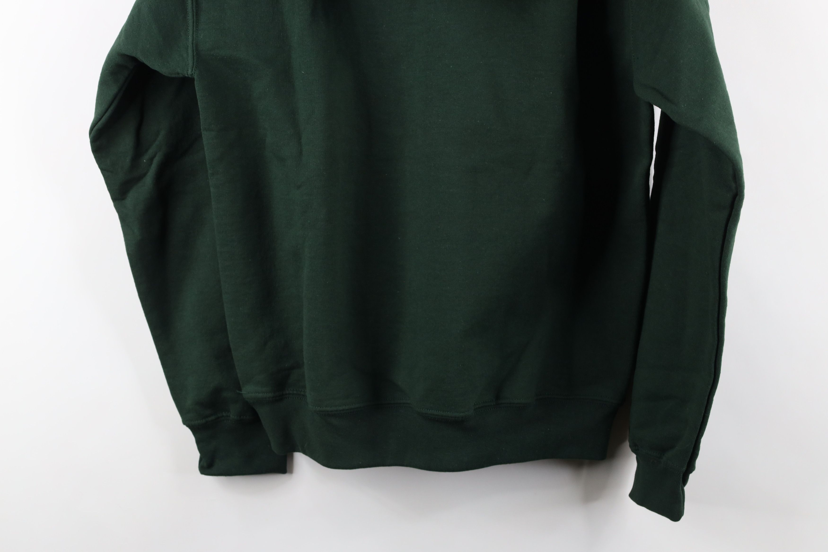 Vintage Vintage 90s Streetwear Blank Hoodie Sweatshirt Hunter Green Size US S / EU 44-46 / 1 - 9 Thumbnail