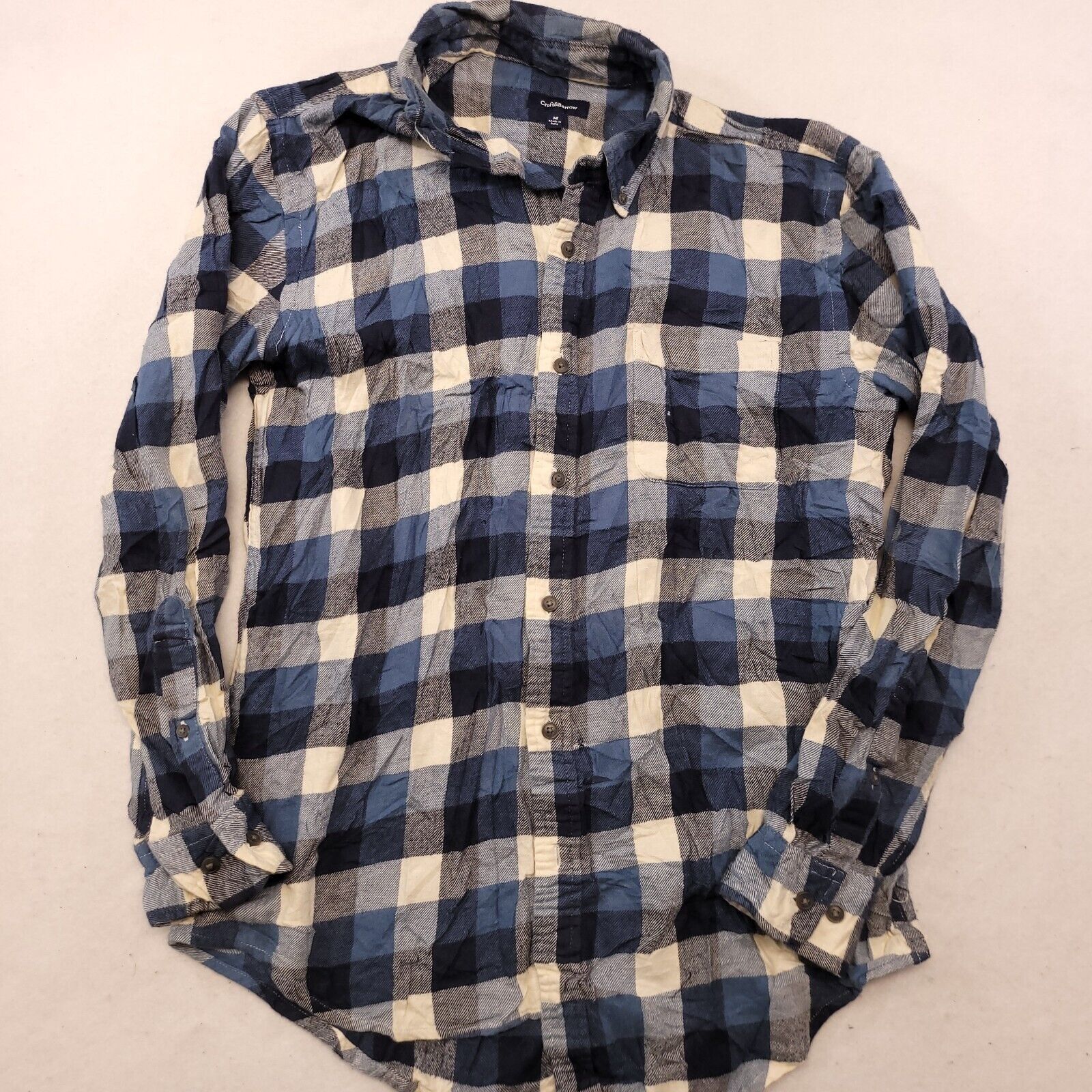 Croft & Barrow Croft & Barrow Gingham Flannel Shirt Mens Size M Blue White Size US M / EU 48-50 / 2 - 2 Thumbnail