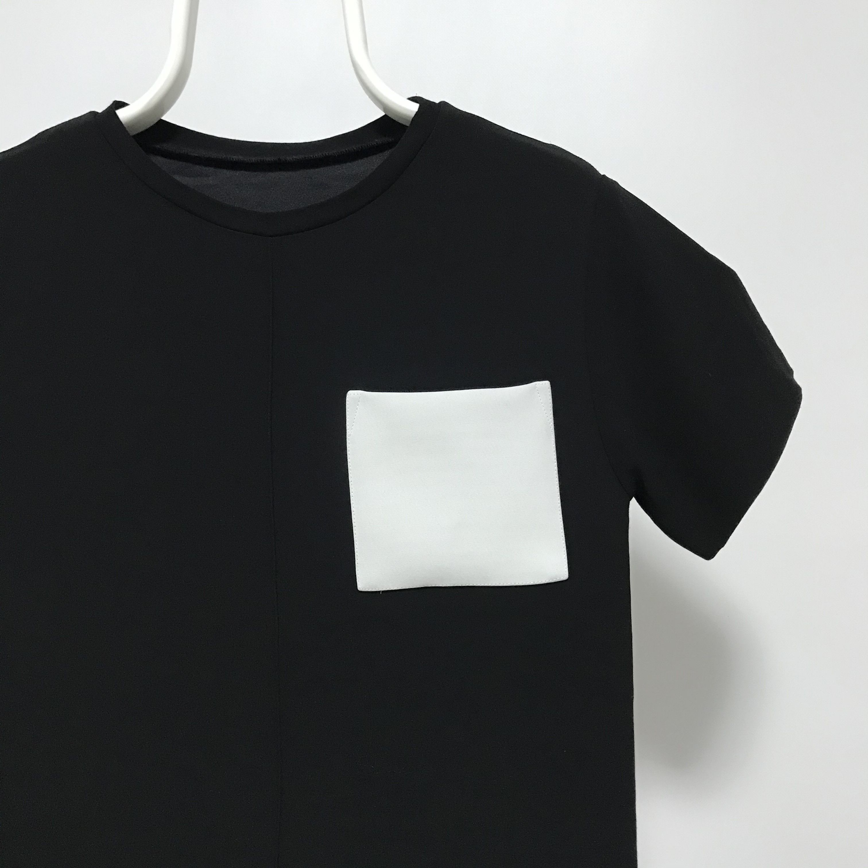Sandro SANDRO Paris T-Shirt Crepe Top Crop Contrast Pocket Tee Size S / US 4 / IT 40 - 5 Thumbnail