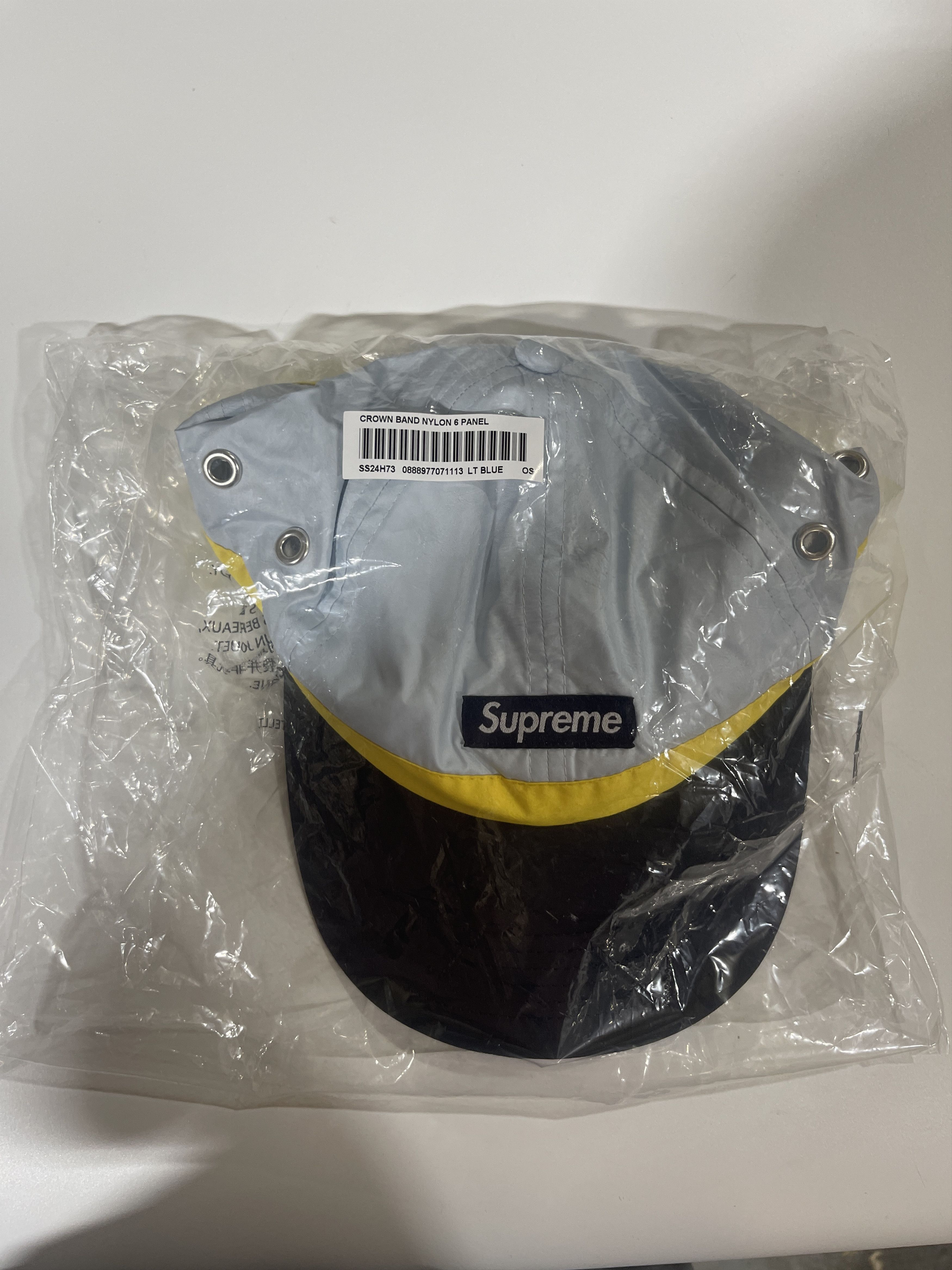 Supreme Supreme Crown Band Nylon 6-Panel Light Blue Sz Adjustable Size ONE SIZE - 3 Thumbnail