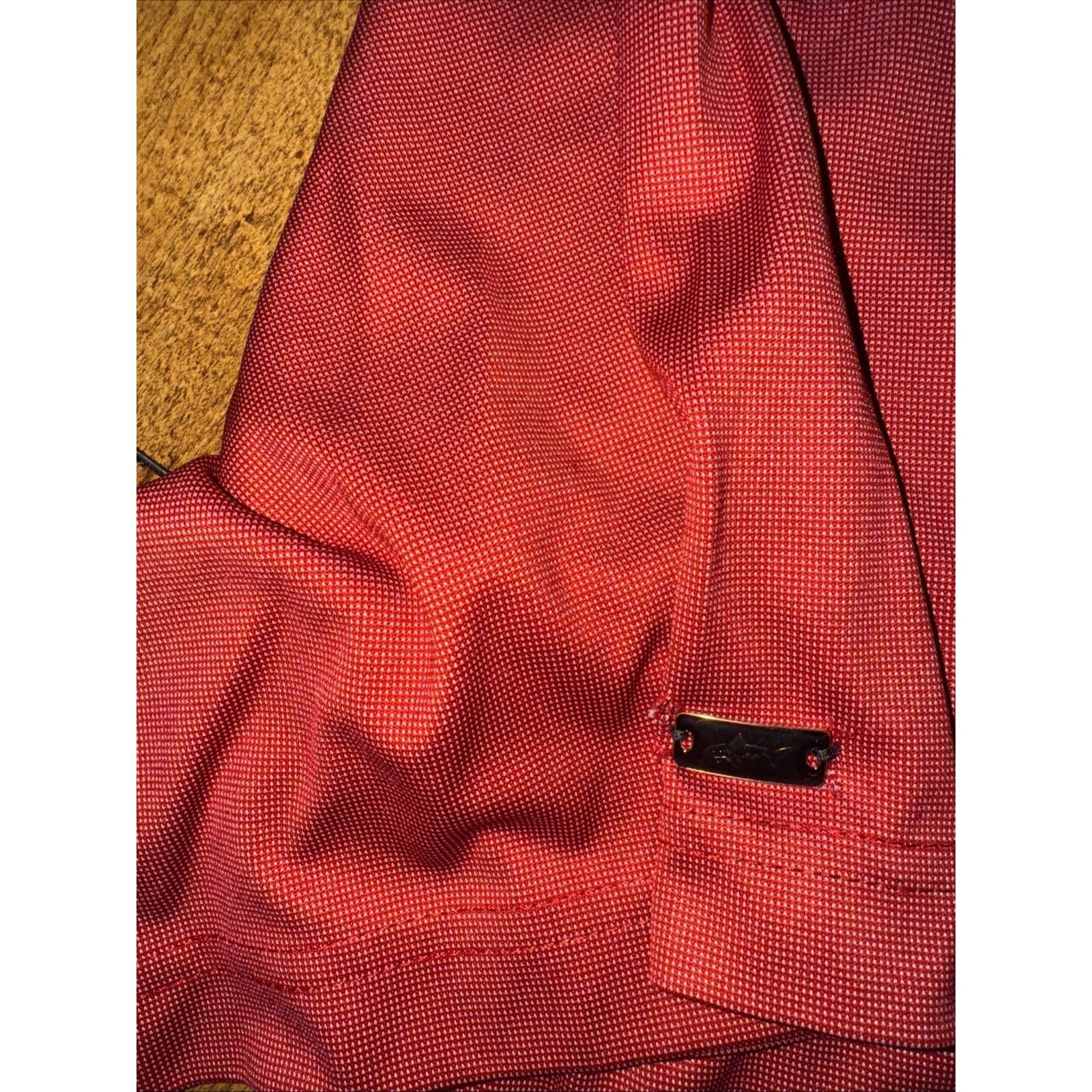 Greg Norman Greg Norman ML75 Polo Shirt L Red Micro-Check Golf Stretch Size US L / EU 52-54 / 3 - 6 Thumbnail