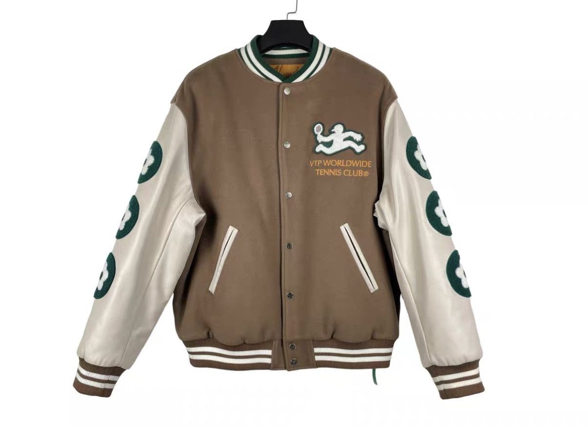 Vandy The Pink Vandy The Pink Leather Sleeve Varsity Jacket J31 Size US XL / EU 56 / 4 - 1 Thumbnail