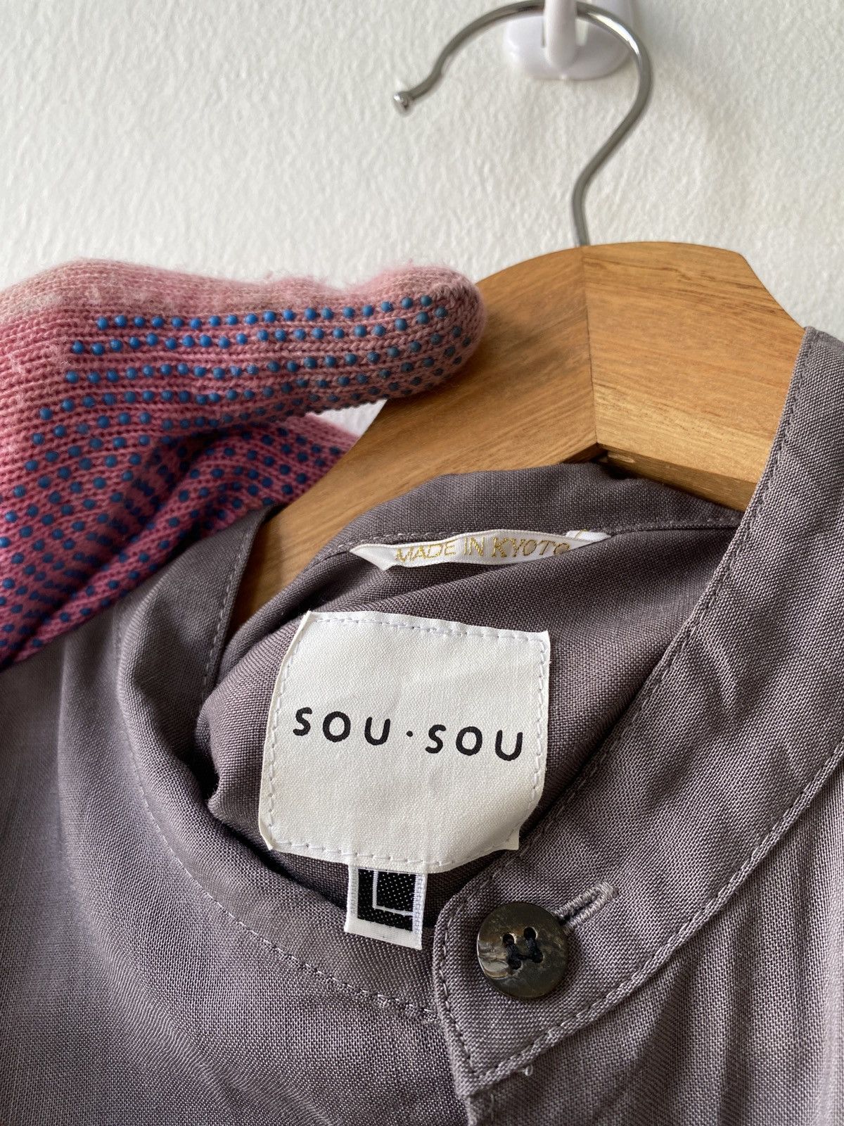 Japanese Brand × SOU SOU Muslin Wool Open-collared Obi Style Kimono Sleeve Blouse Size M / US 6-8 / IT 42-44 - 10 Thumbnail