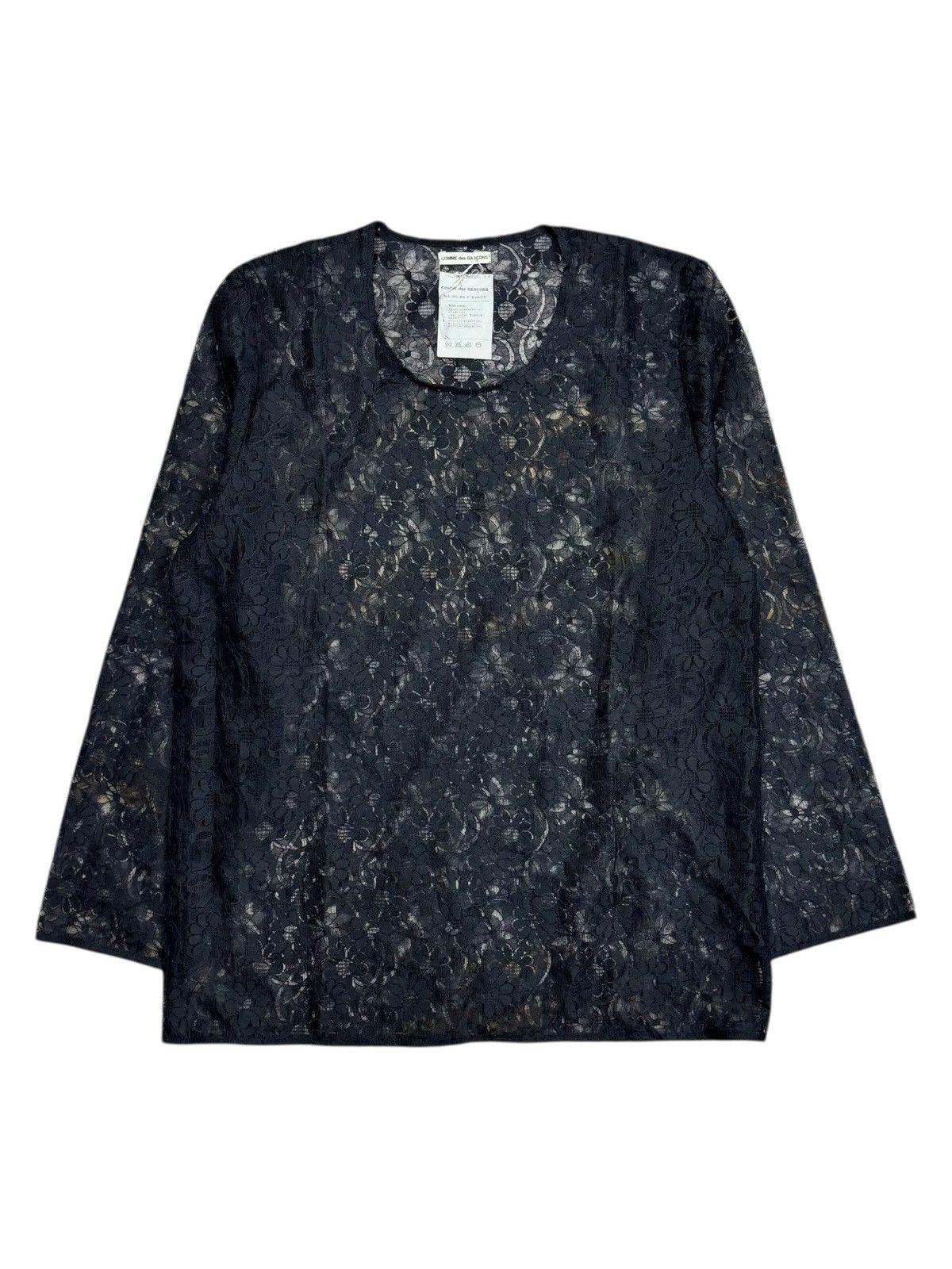 Comme des Garcons Homme Plus Archive CDG - Flower Jacquard Mesh Top Size M / US 6-8 / IT 42-44 - 6 Thumbnail