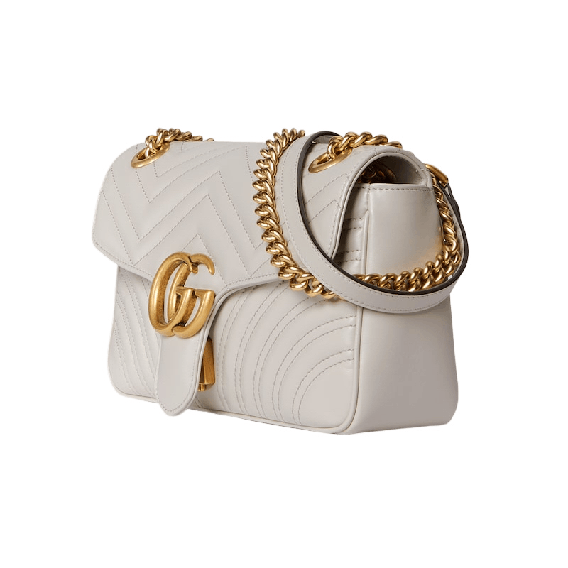 Gucci Gucci Marmont Light Grey Leather Shoulder Bag Authentic Size ONE SIZE - 2 Thumbnail