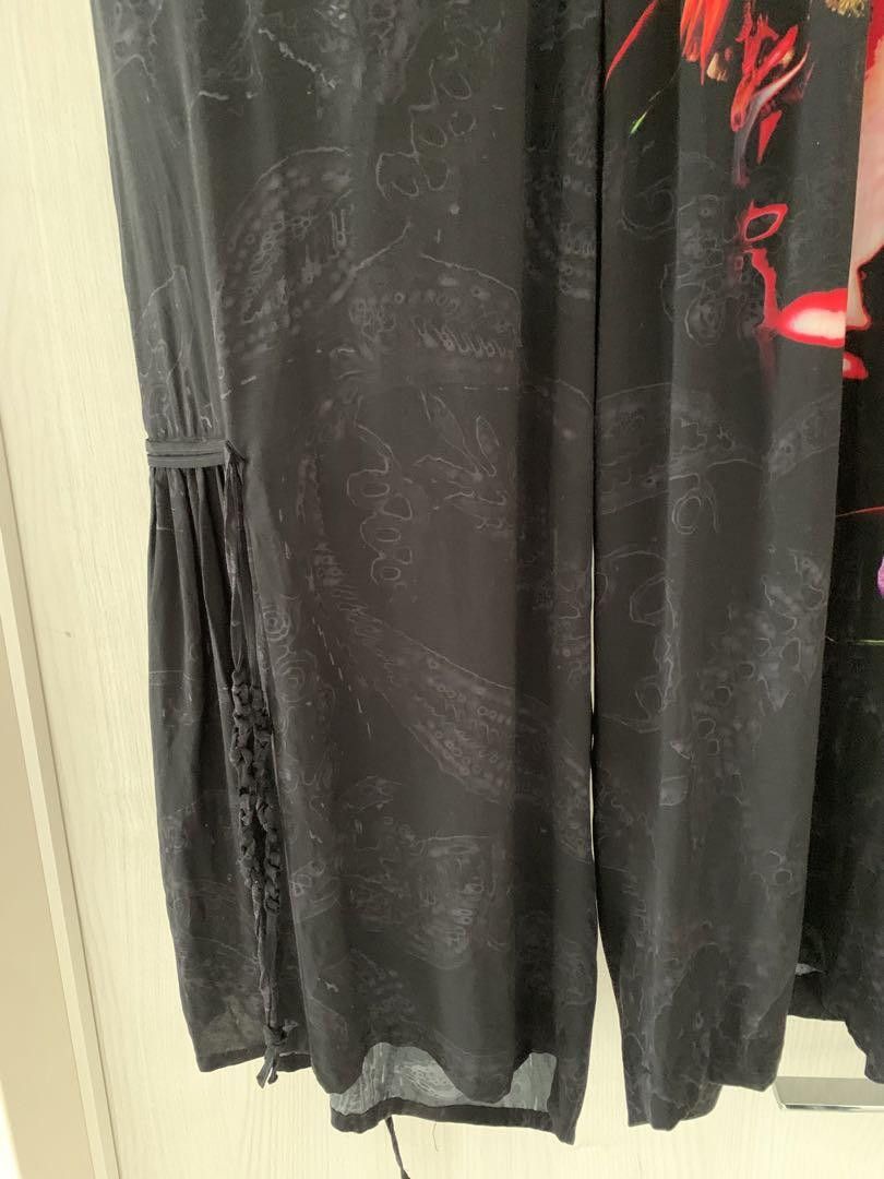 Yohji Yamamoto Black Scandal 19ss look27 printed rayon pants HH-p54-249 Size US 34 / EU 50 - 5 Thumbnail