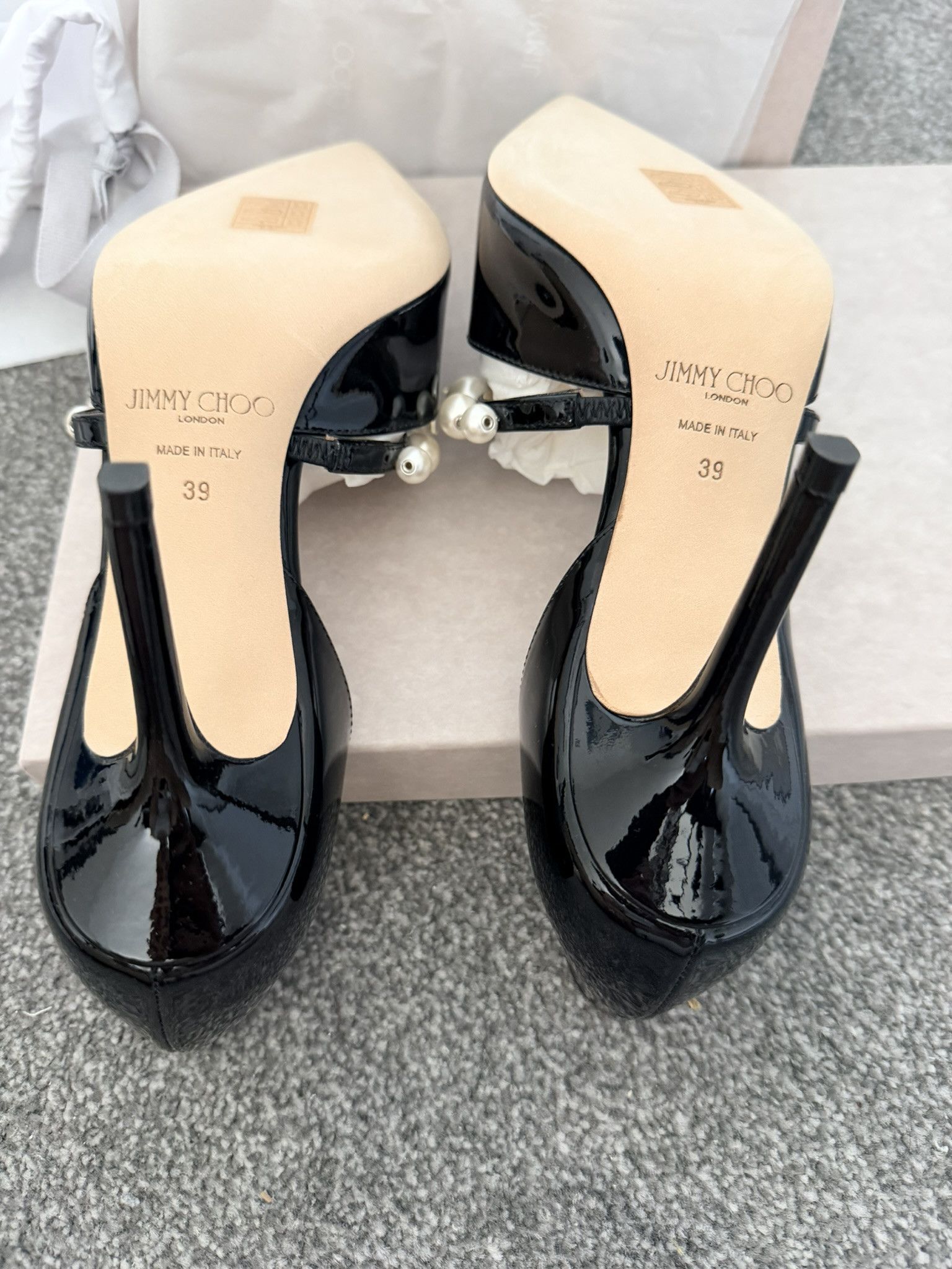 Jimmy Choo Jimmy Choo Aurelie 85 l 39 Black/ White Size US 9 / IT 39 - 6 Thumbnail