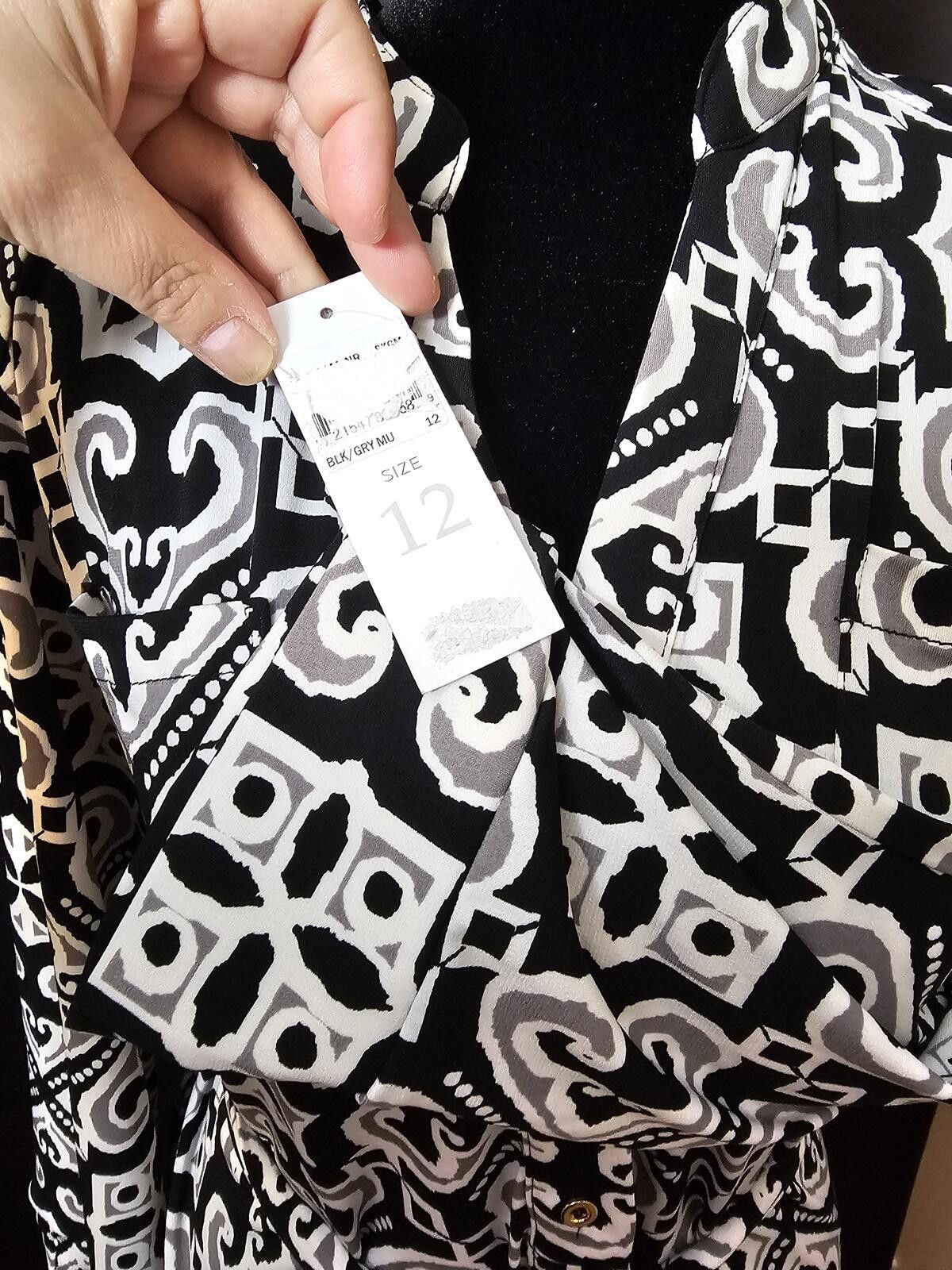 Other NWT Donna Morgan Dress Black & White Womens Size 12 Size XL / US 12-14 / IT 48-50 - 4 Thumbnail