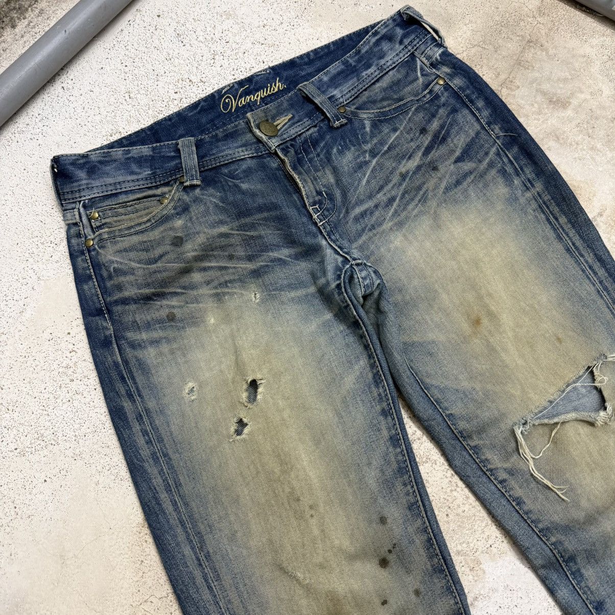 Vanquish Vanquish Muddy Distressed Whisker Denim Pants Size US 31 - 4 Thumbnail