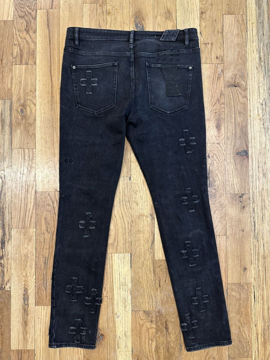 Ksubi Ksubi Distressed Crossed Black Denim Jeans Size 36 Size US 36 / EU 52 - 2 Thumbnail