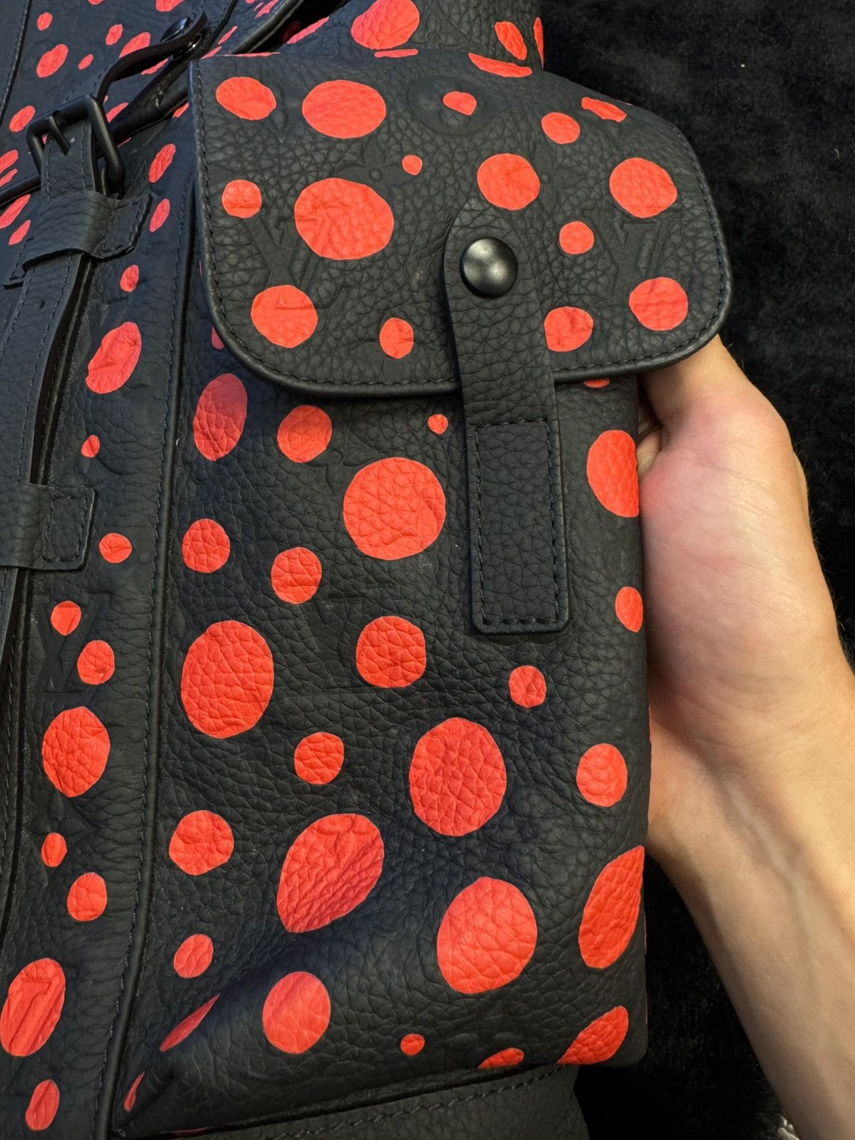 Louis Vuitton Louis Vuitton x Yayoi Kusama Christopher Backpack Black/Red Size ONE SIZE - 11 Thumbnail