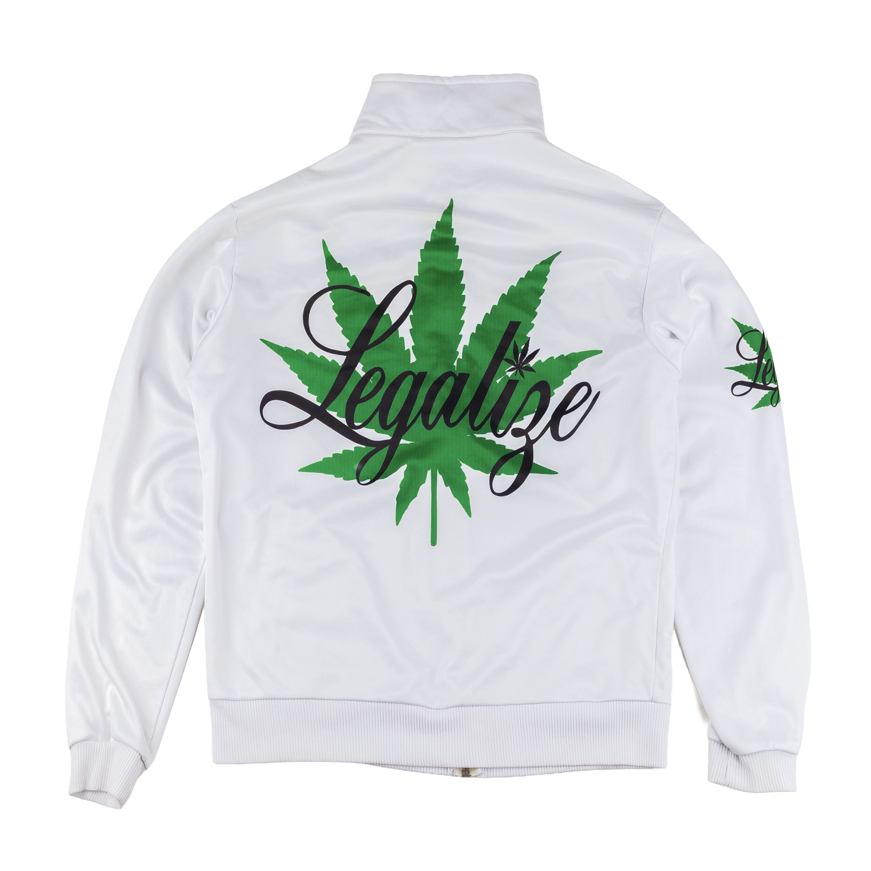 Vintage Vintage Mary Jane Pot Leaf White Track Jacket Size US S / EU 44-46 / 1 - 2 Thumbnail