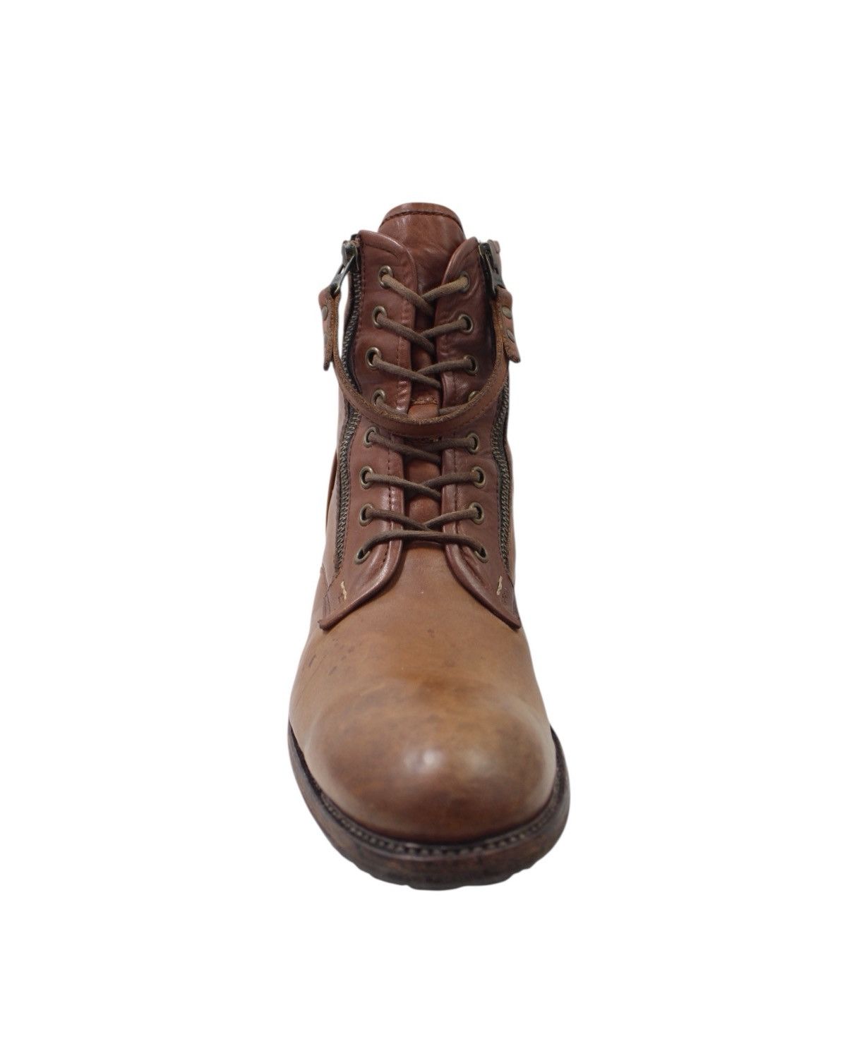2000S ALFREDOBANNISTER DOUBLE SIDE-ZIP LEATHER BOOTS