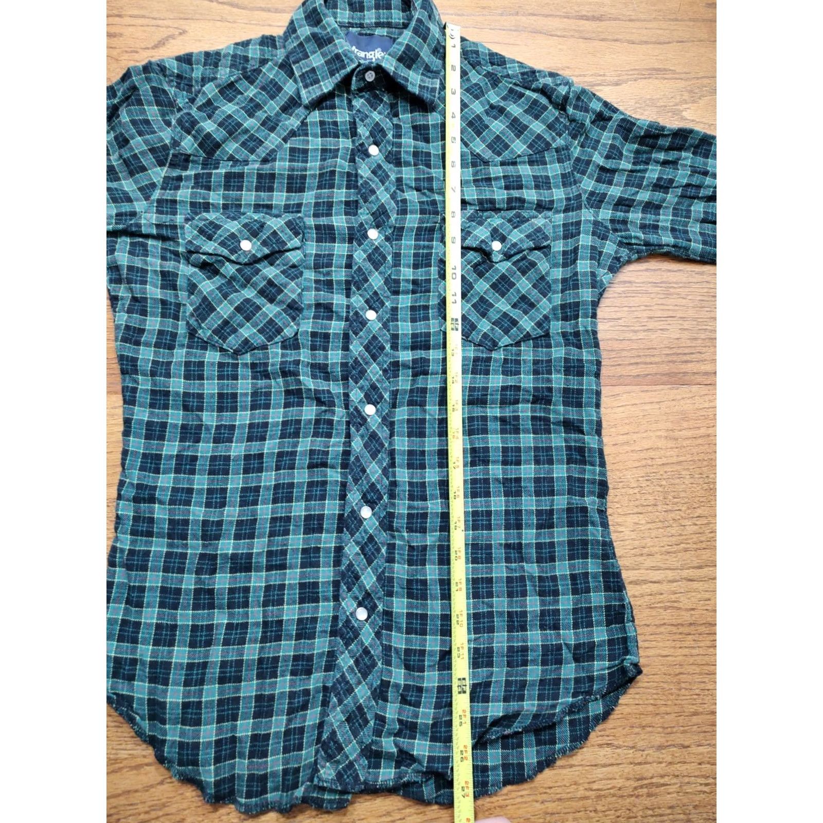 Wrangler VINTAGE Wrangler Shirt Mens S Green Plaid Flannel Pearl Snap Western Cowboy 90s Boys? No—Mens. Size US S / EU 44-46 / 1 - 6 Thumbnail