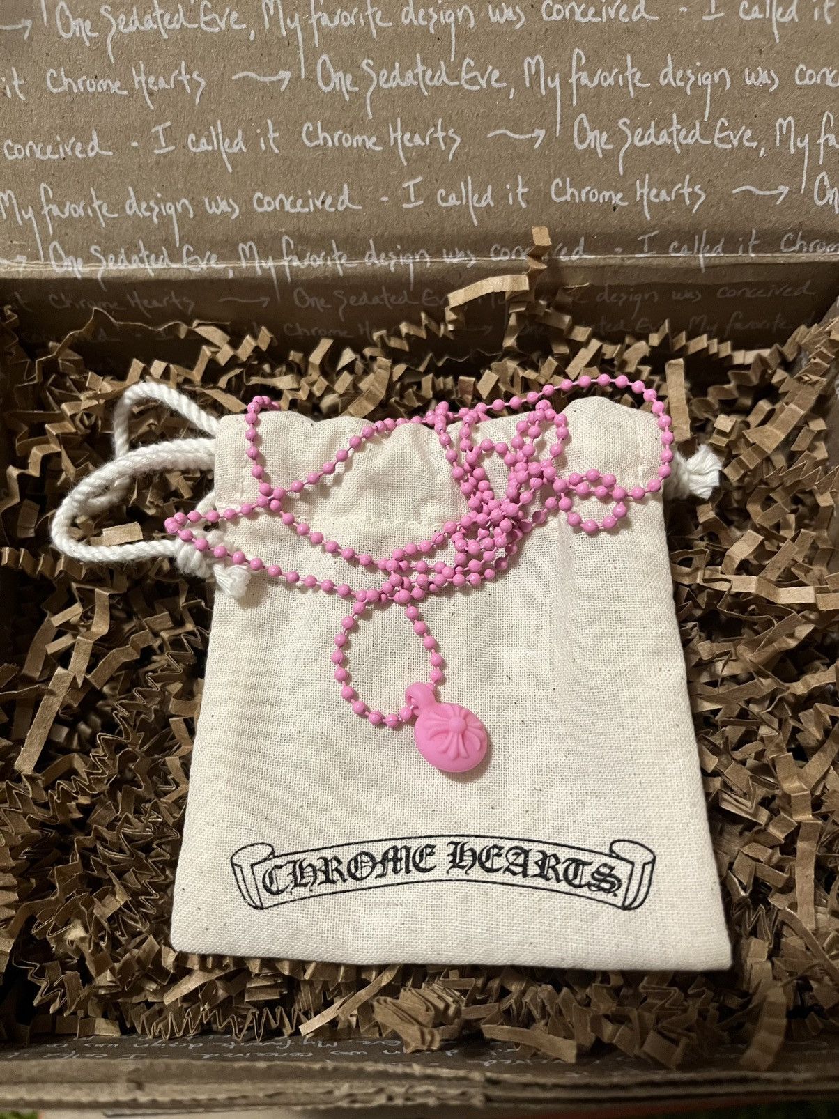 Chrome Hearts Pink Silicone Necklace
