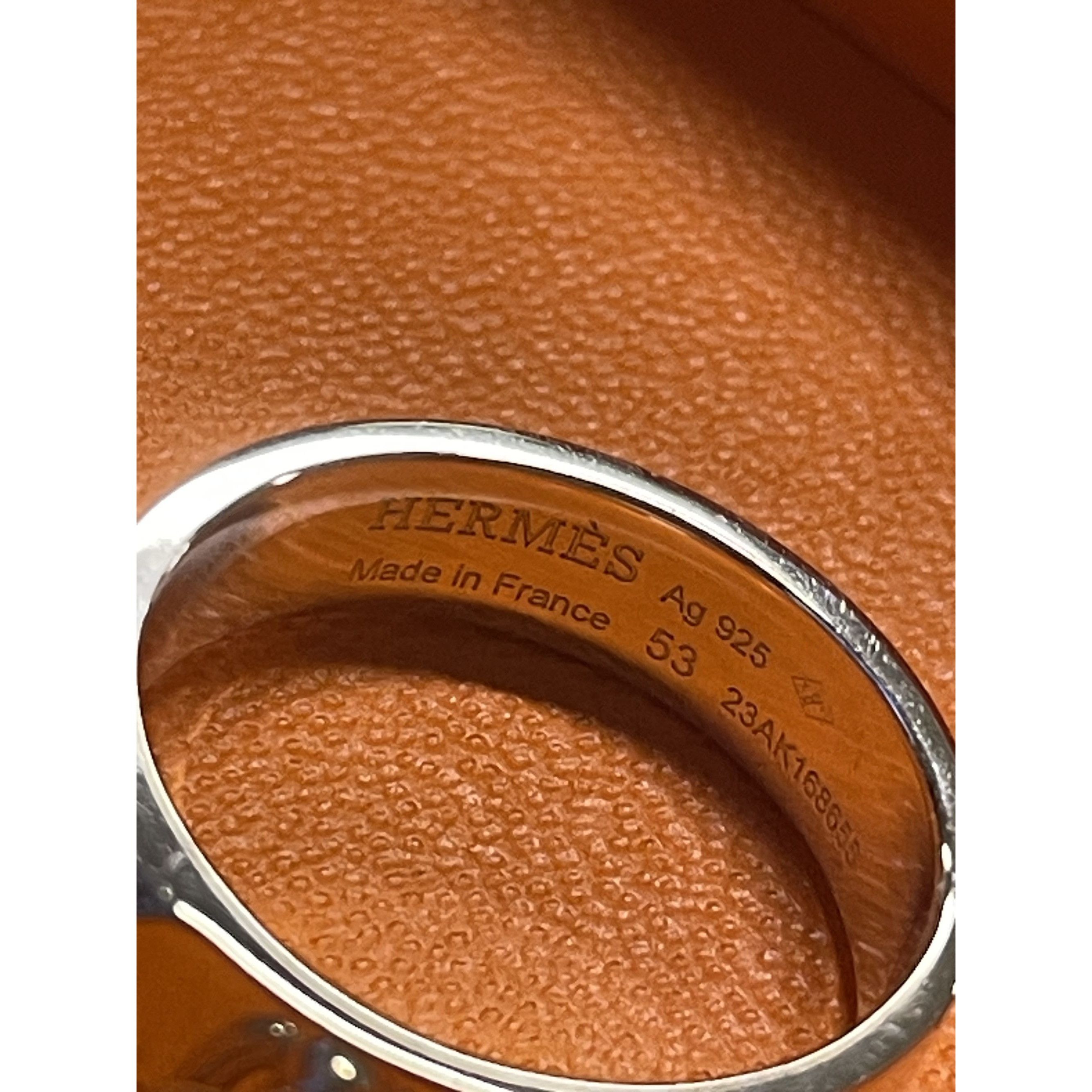 Hermes Hermès Sterling Silver Kelly Ring Size 53 With Original Box Size ONE SIZE - 8 Thumbnail