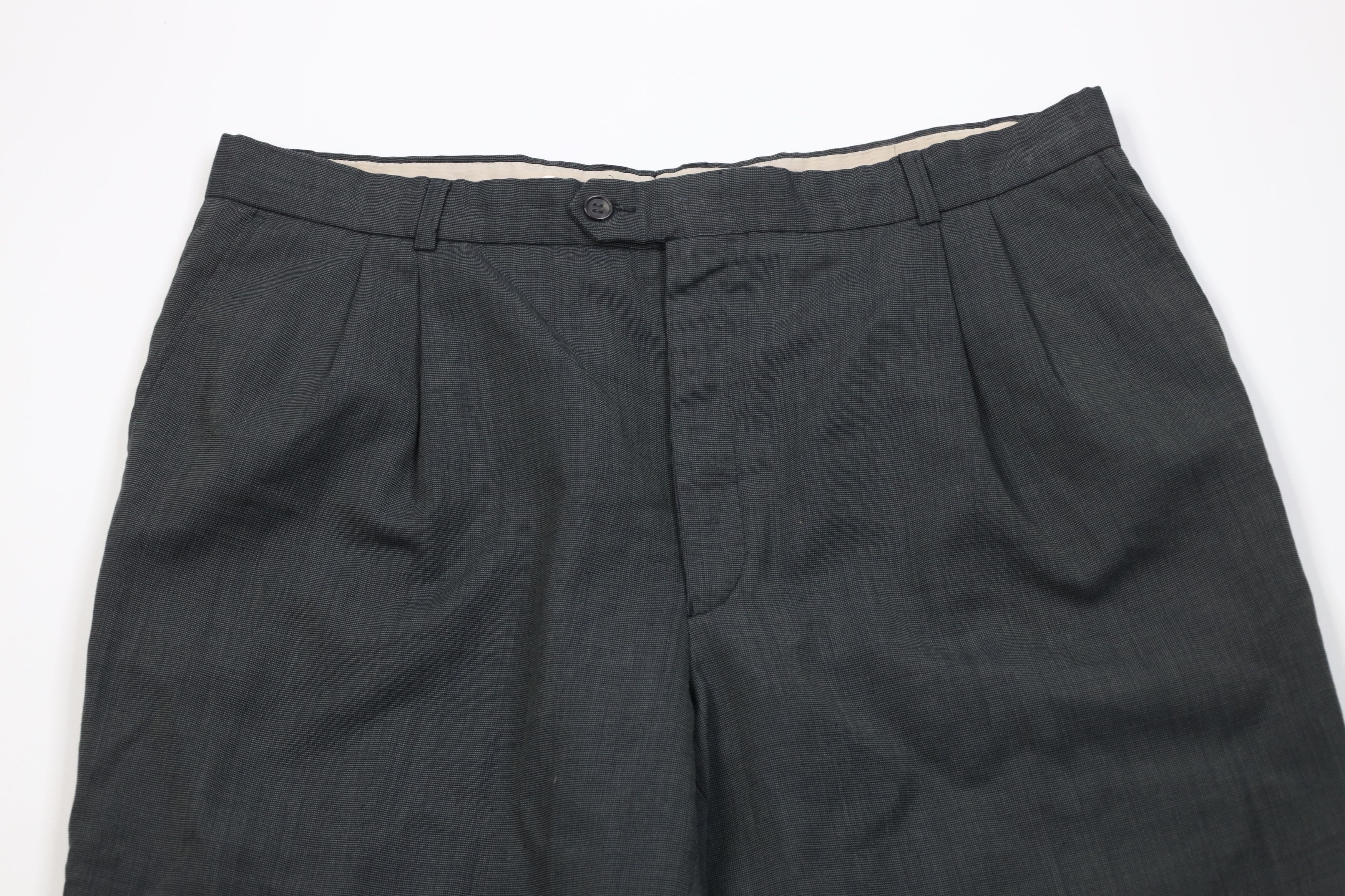 Vintage Vintage 90s Streetwear Gabardine Knit Wide Leg Chino Pants Size US 38 / EU 54 - 2 Thumbnail