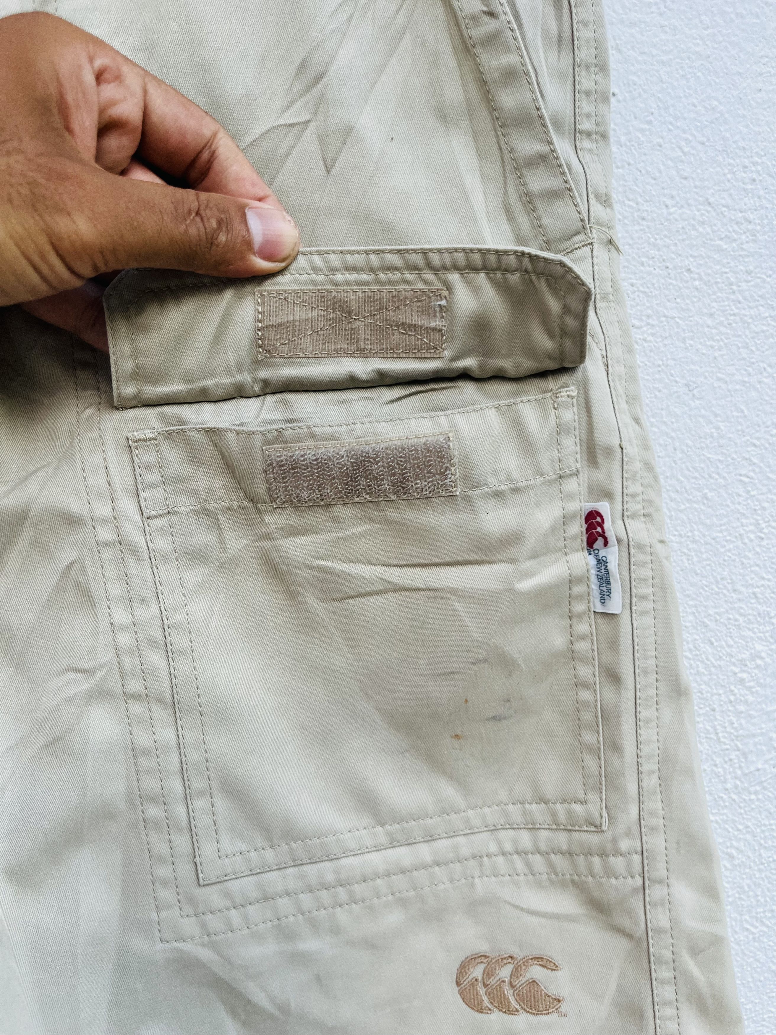 Canterbury of New Zealand × Japanese Brand × Vintage Vintage Canterbury Of New Zealand Big Logo Cream Short Pant Size US 35 - 7 Thumbnail