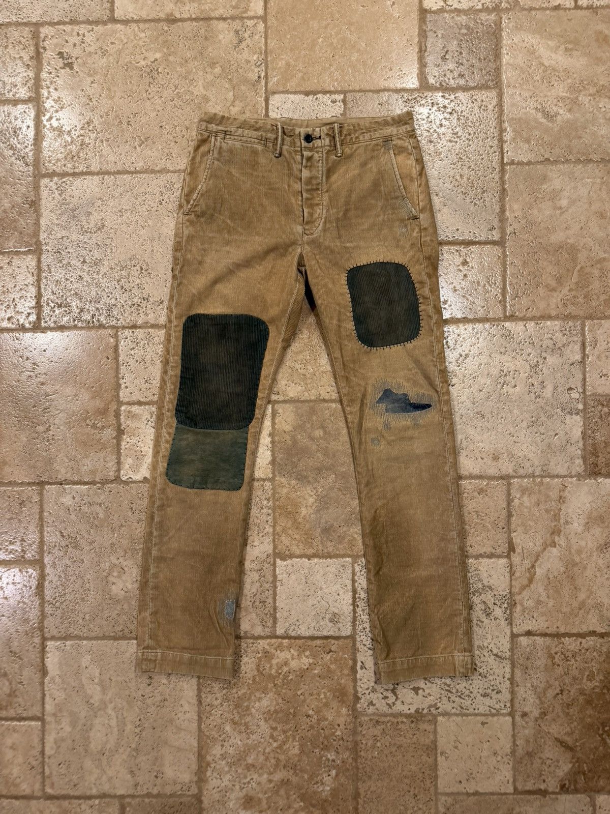 RRL Ralph Lauren RRL Ralph Lauren Field Patchwork Corduroy Trouser Pants Size US 32 / EU 48 - 3 Thumbnail